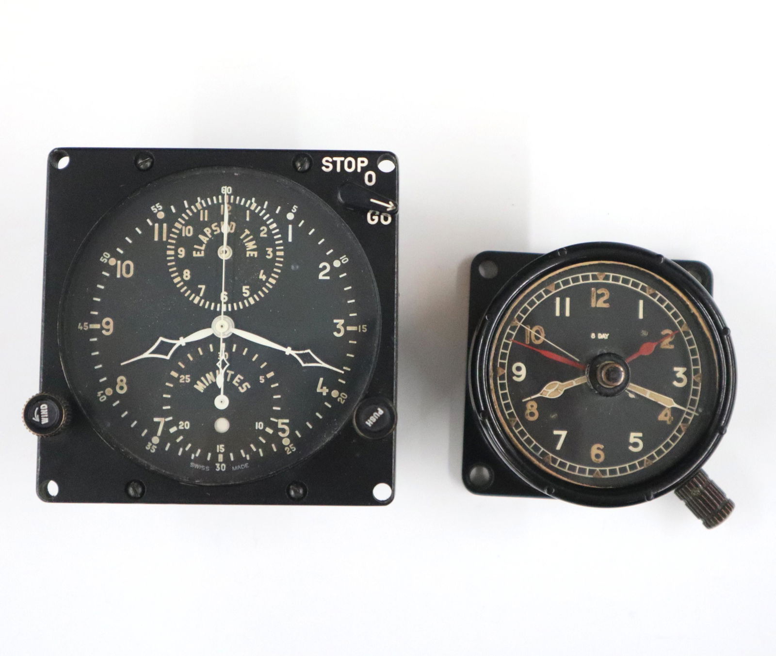 2 WWII Aircraft Clocks (1 of 3)