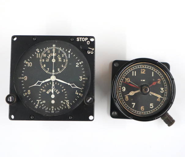 Waltham Ww2 Aircraft Cockpit Clocks Aircraft Clock, 8-day Civil