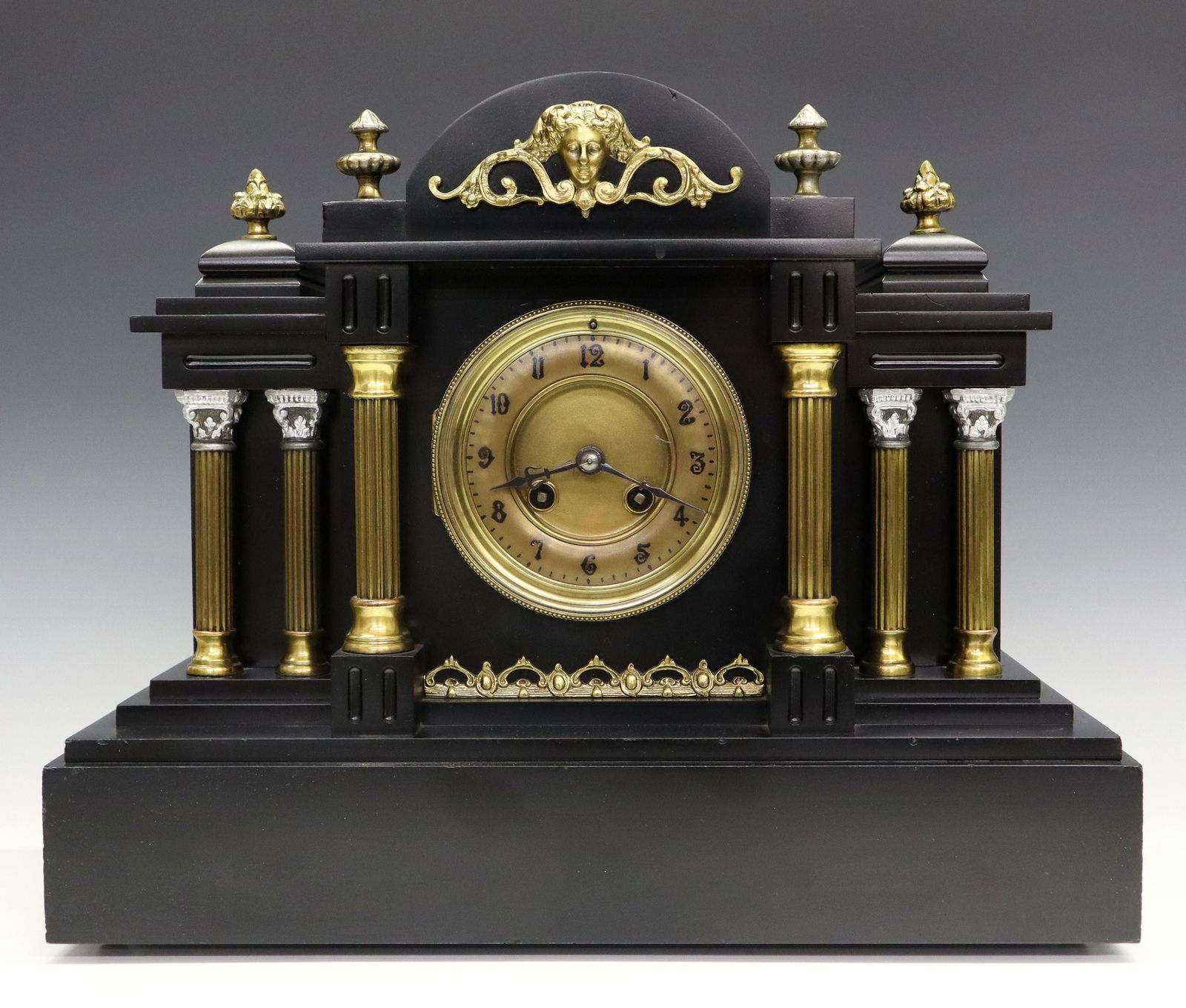 French Slate Mantle Clock (1 of 4)