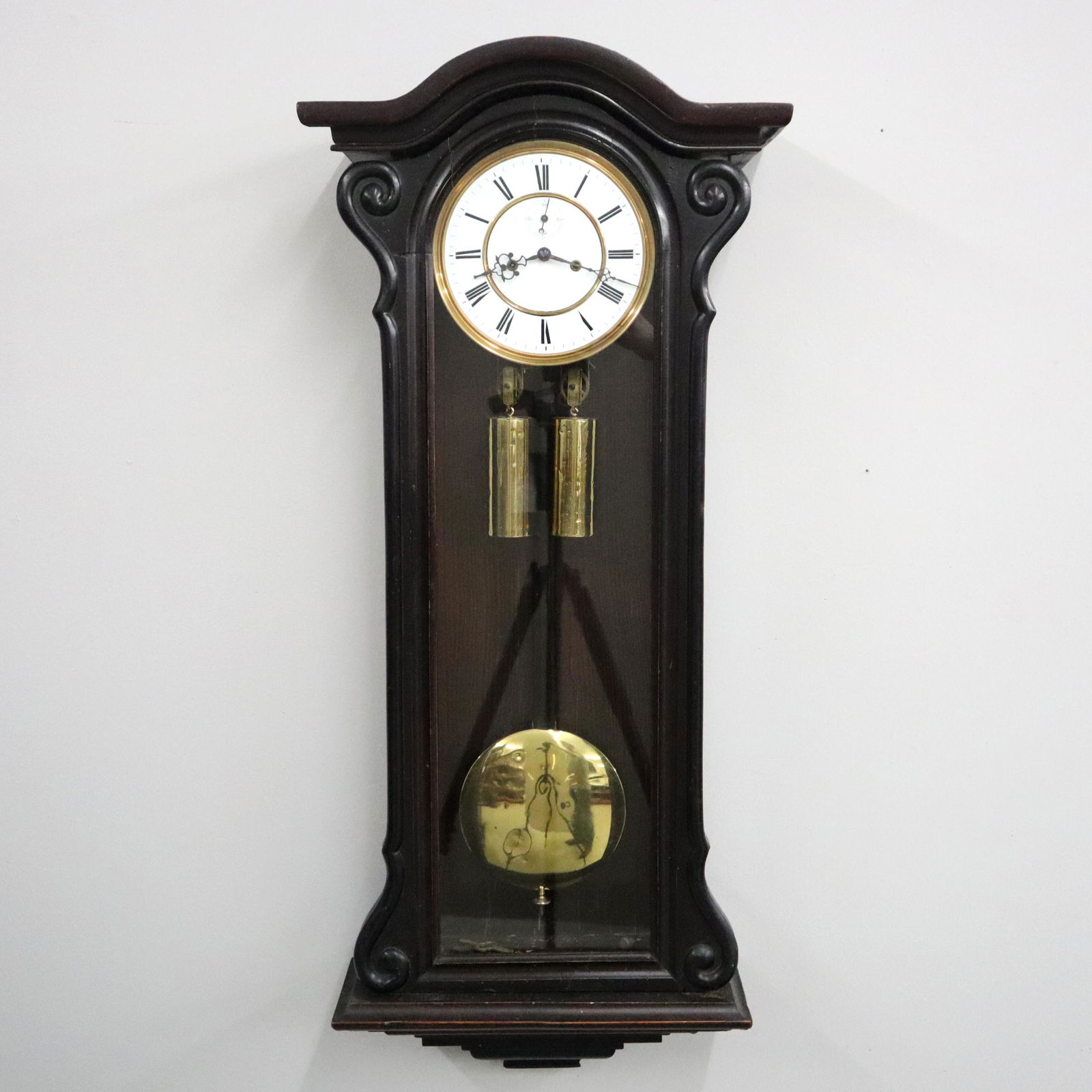 Gustav Becker 2 wt Vienna Regulator Wall Clock (1 of 4)