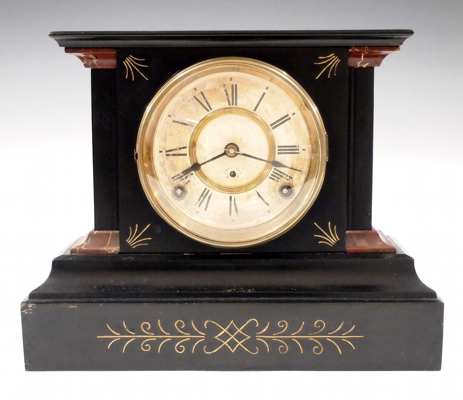 Kroeber Cast Iron Shelf Clock (1 of 3)