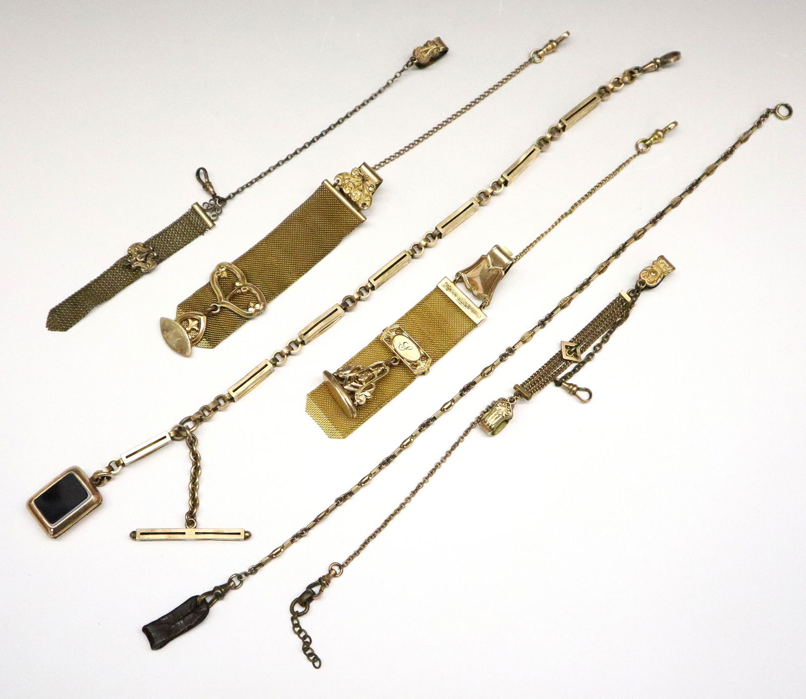 6 Vintage Pocket watch Chains (1 of 1)