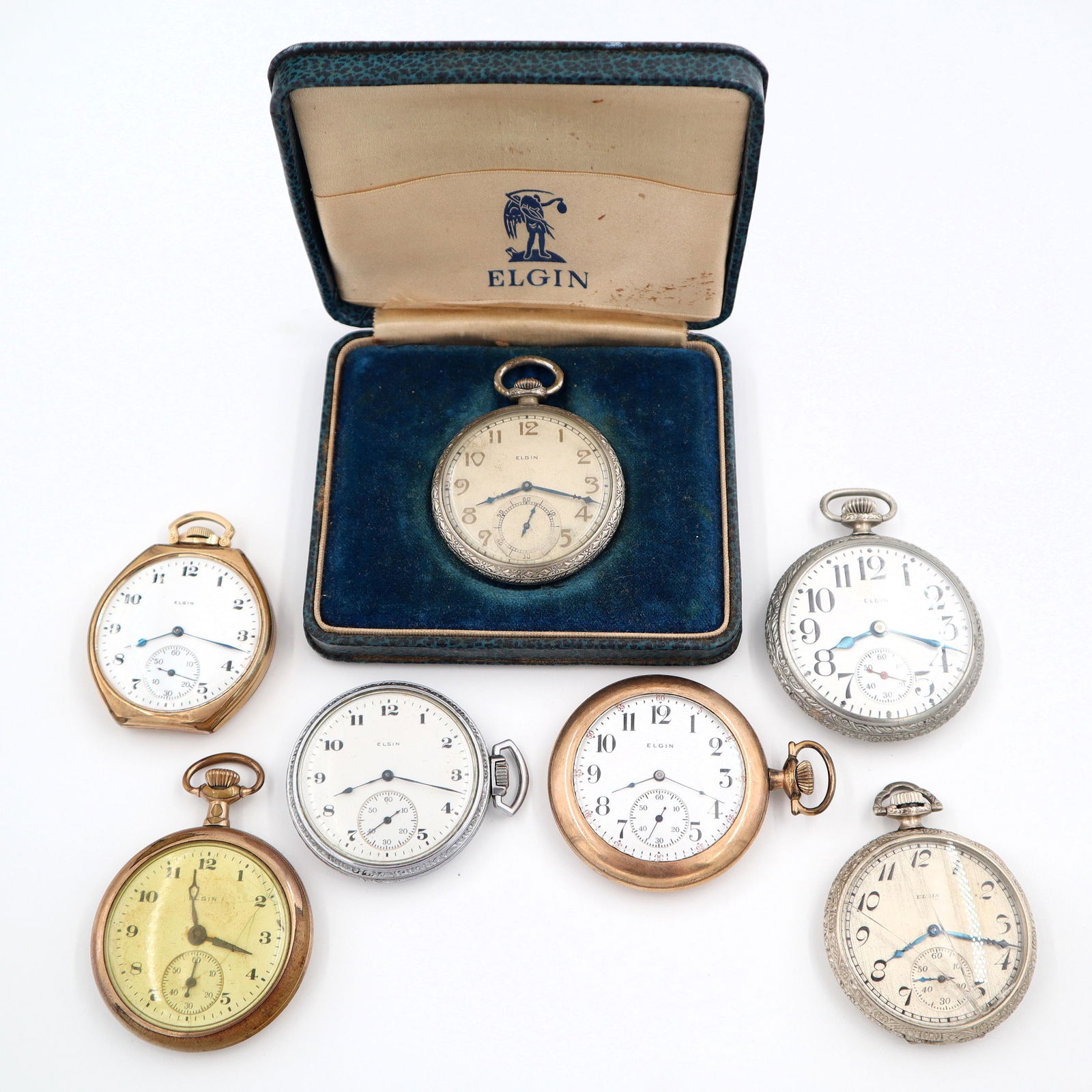 7 Elgin Pocket Watches