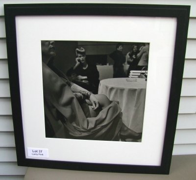 Larry Fink, b. 1941, American Photographer, Silver : Larry Fink, b. 1941, American Photographer, Silver Gelatin print "Fashion Show, Paris, January,1998", 16 x 20", signed verso, edition of 25, archival framed, 24 1/2 x 24 1/2". Includes original receip