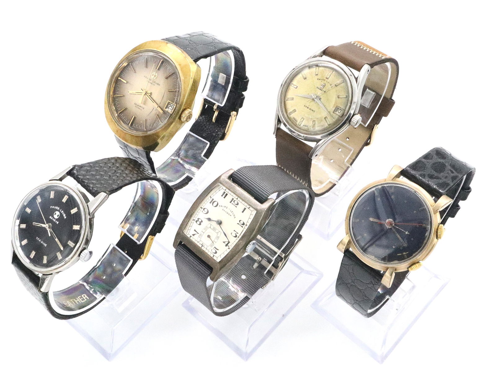 5 Vintage Favre Leuba Wristwatches (1 of 1)