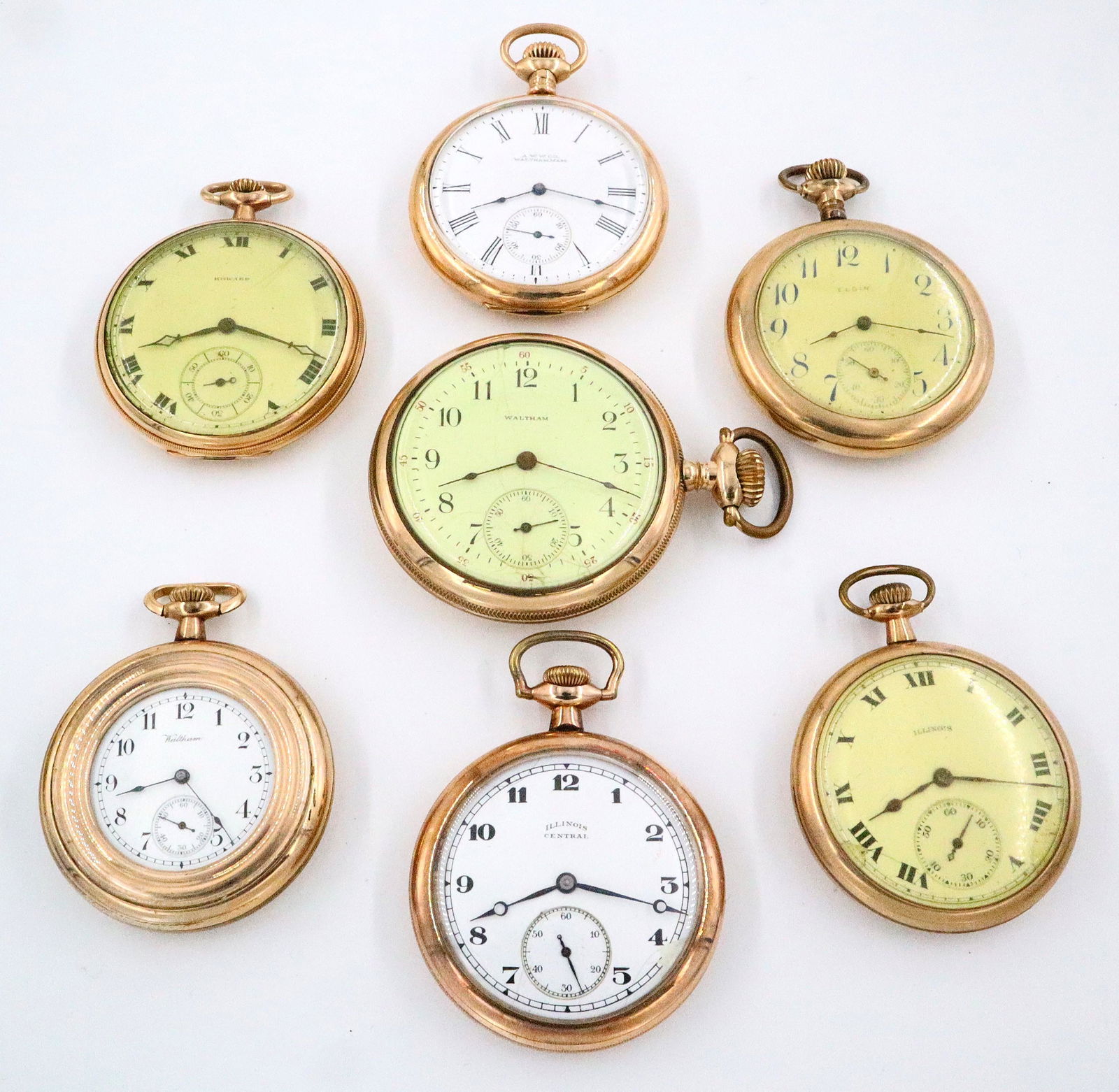 7 Gold Filled Pocket Watches
