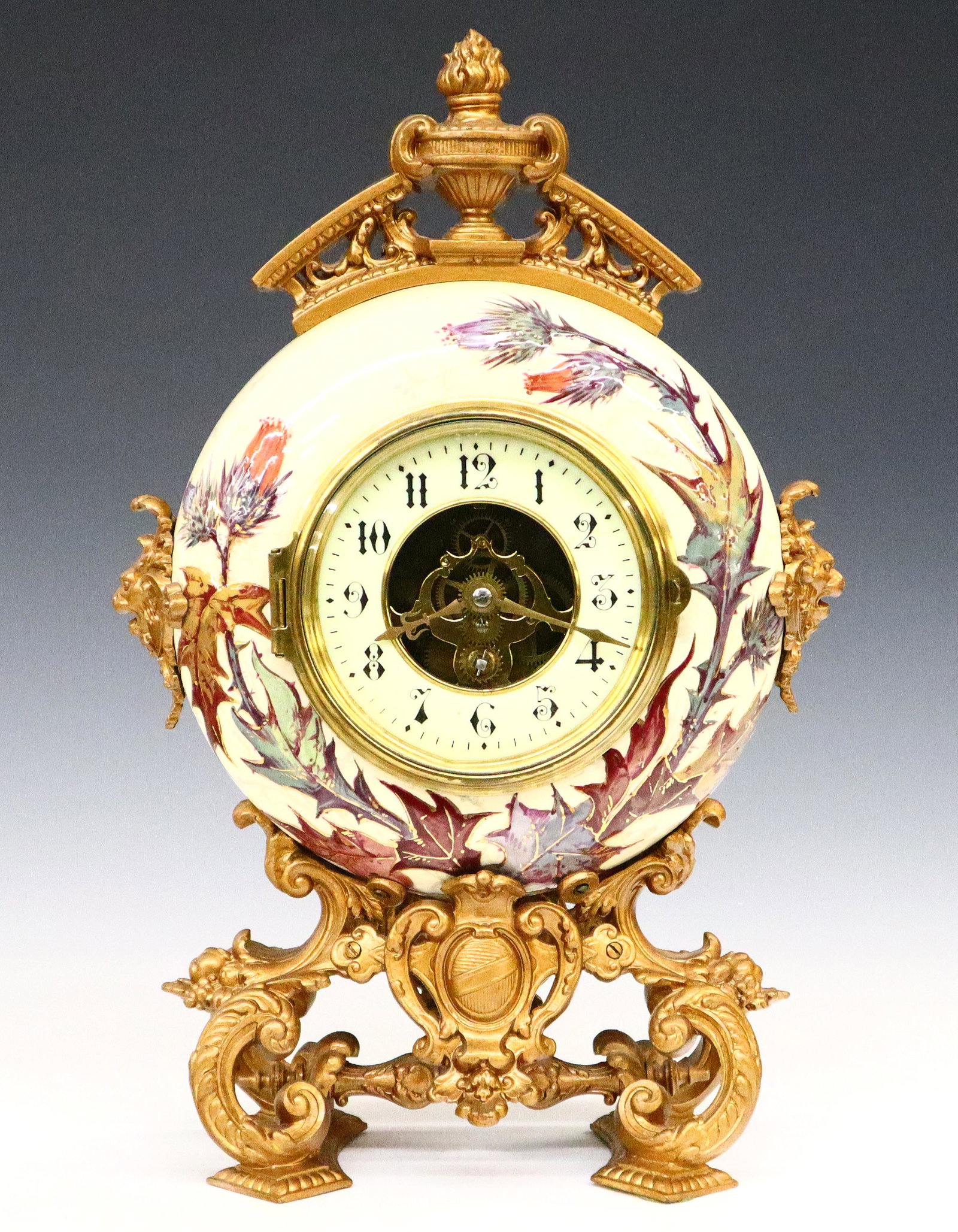 E Farcot French Porcelain Mantle Clock (1 of 7)
