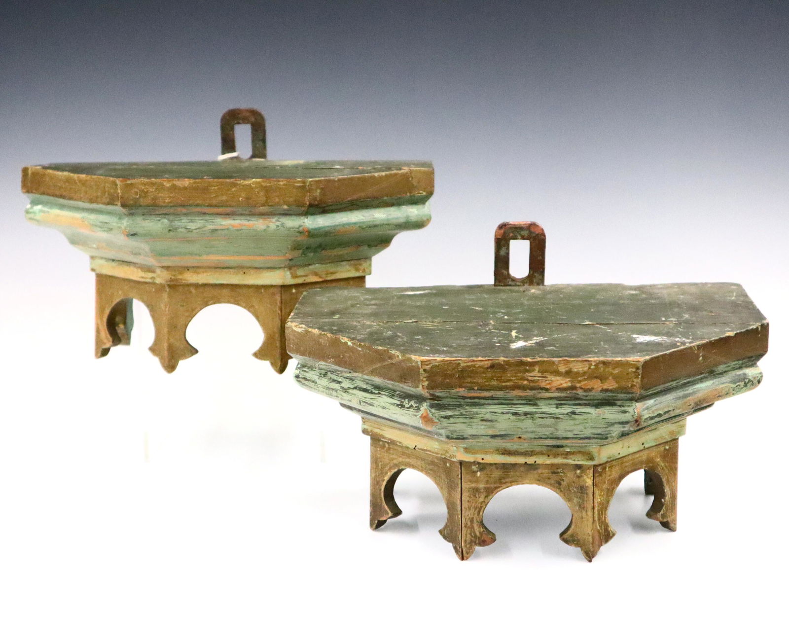 Pair of  Painted Wall Shelves (1 of 2)