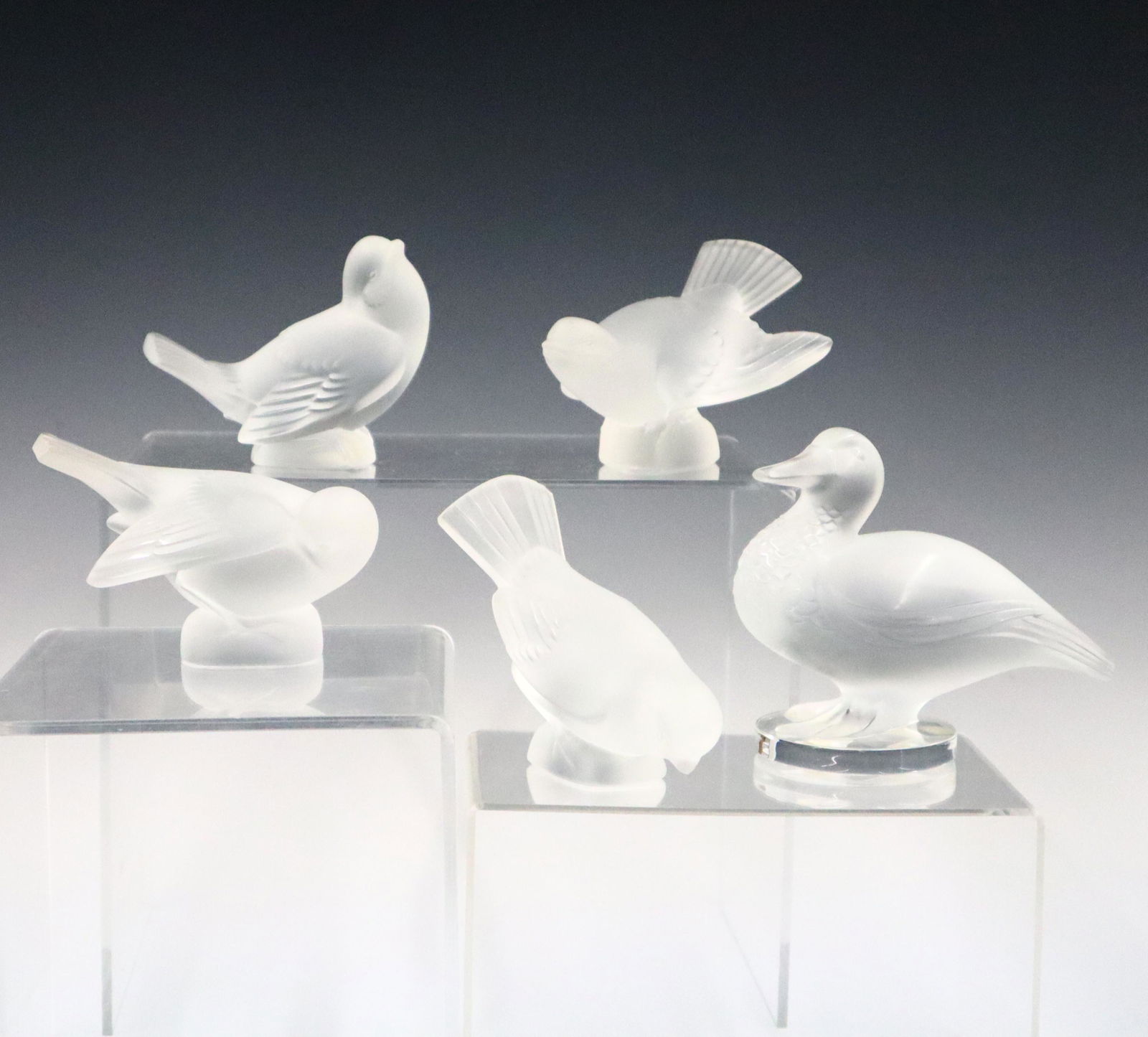 5 Lalique Bird Figures (1 of 1)