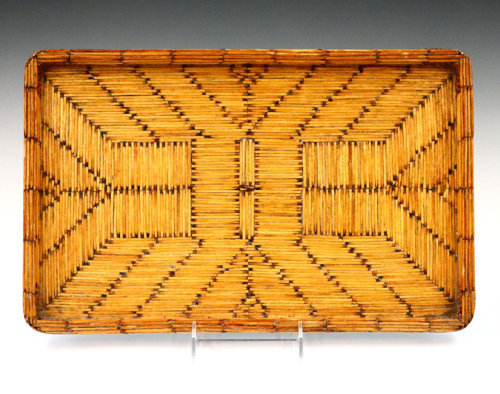 Tramp Art Matchstick Tray (1 of 2)