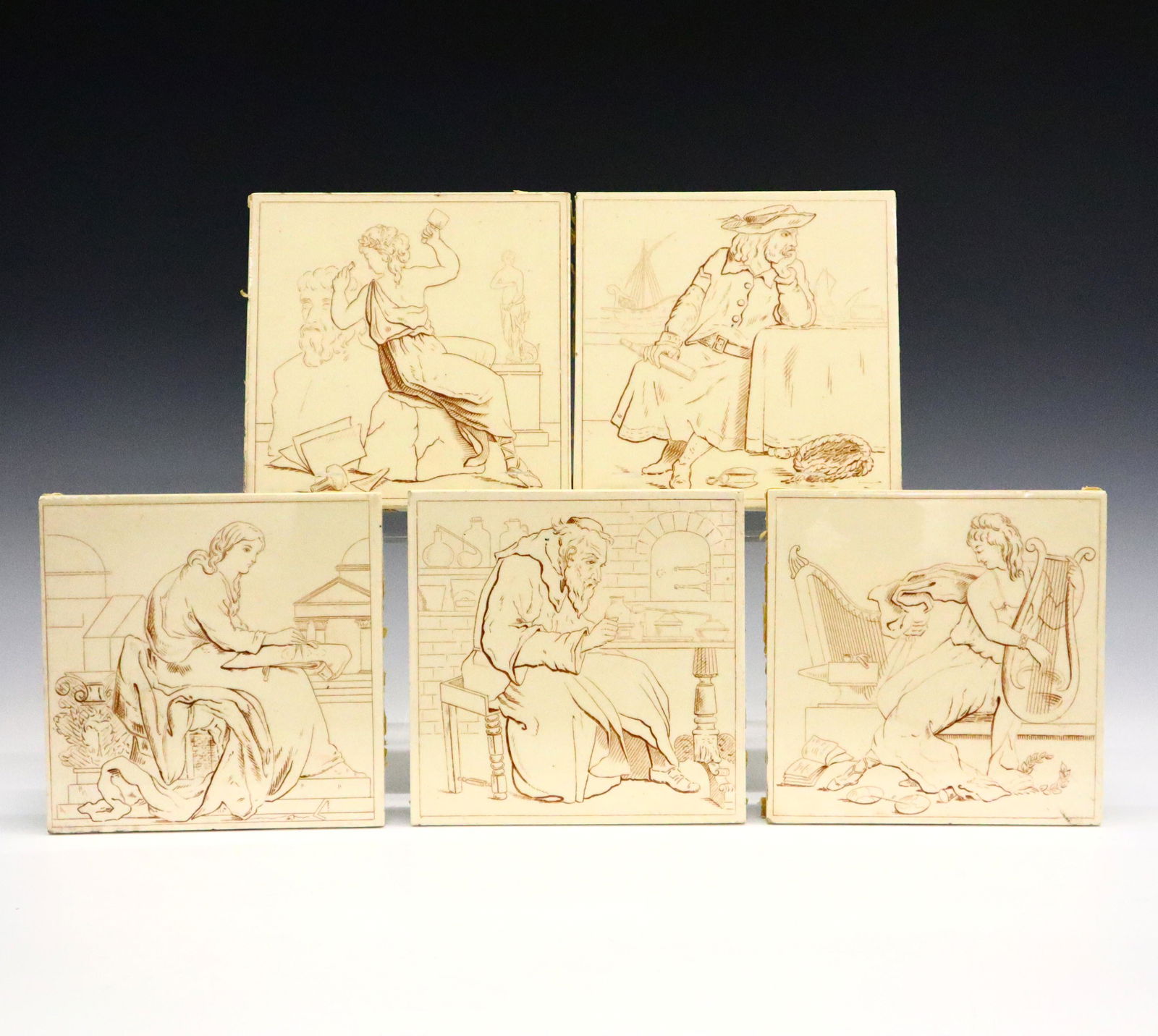 5 Minton Hollins Tiles (1 of 2)