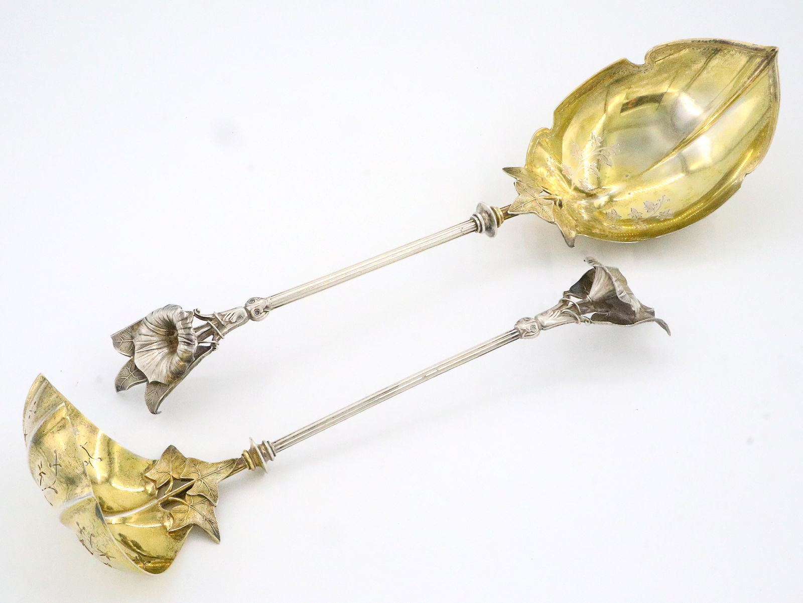 2 Gorham Morning Glory Sterling Serving Spoons (1 of 2)