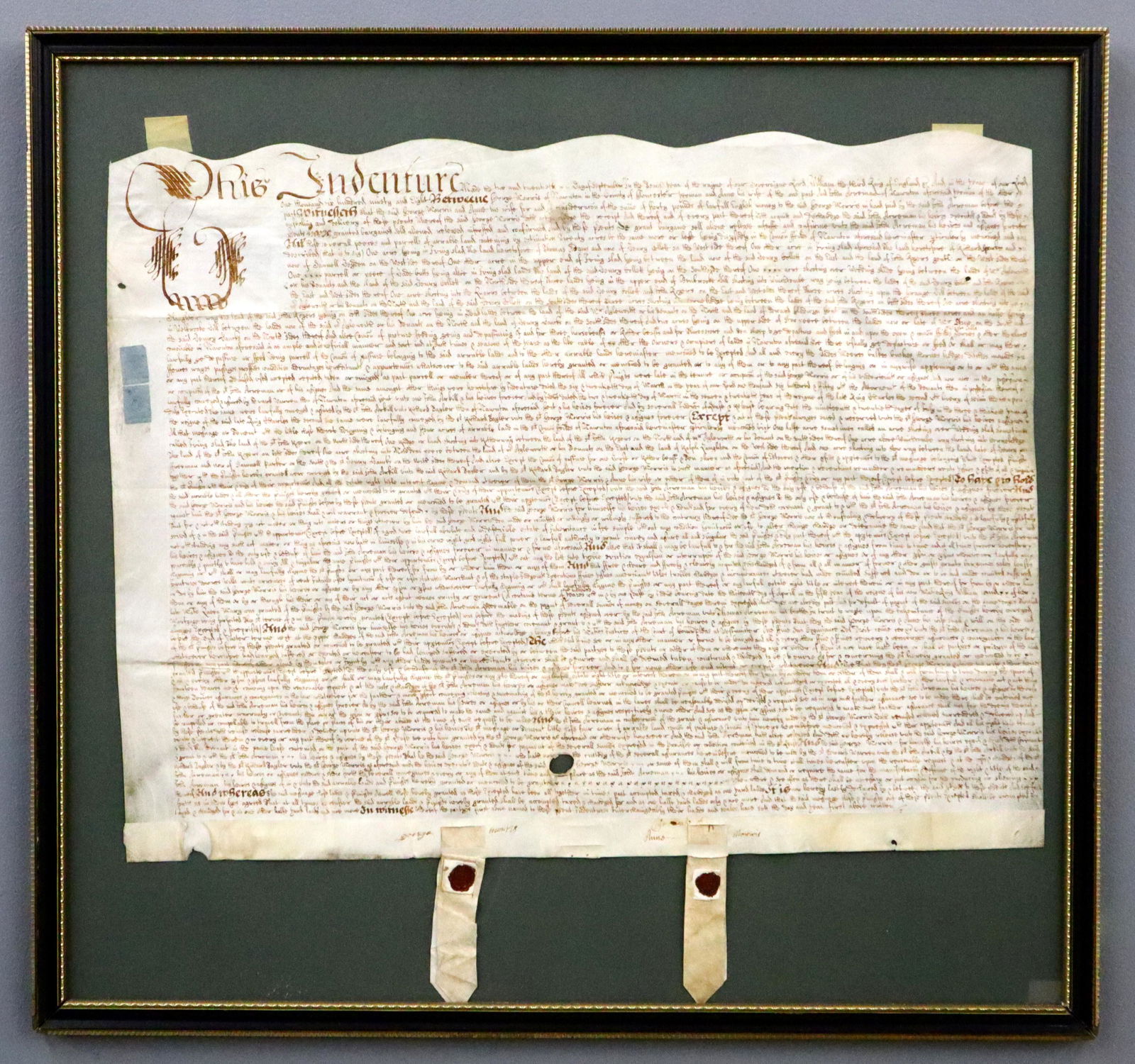 17th Century Indenture Document (1 of 3)