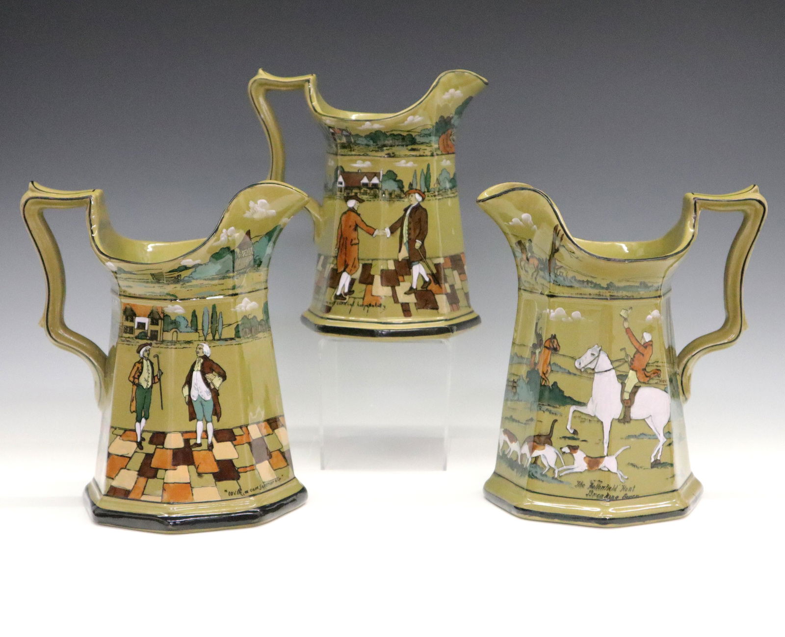3 Deldare Ware Pitchers by Buffalo Pottery (1 of 2)