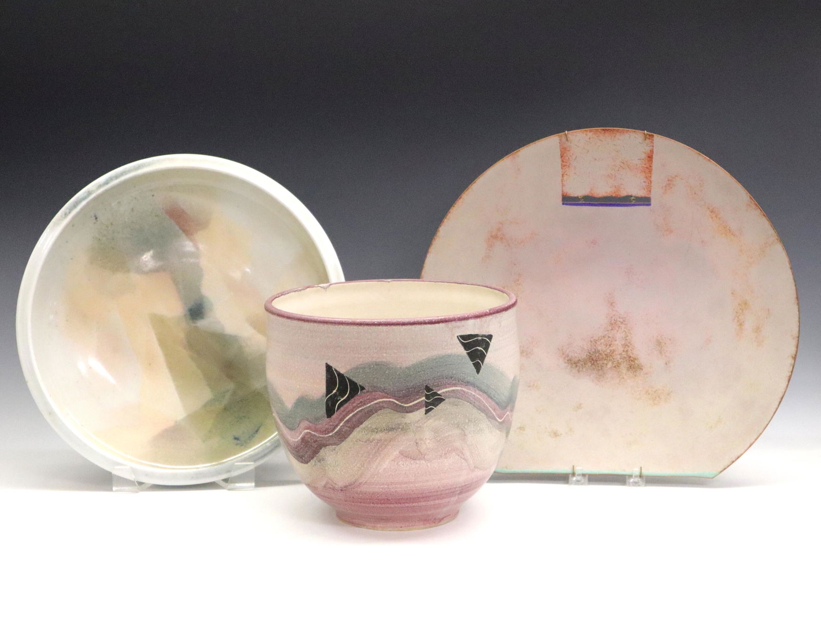 Abstract Art Pottery & Copper Wall Hanging (1 of 2)