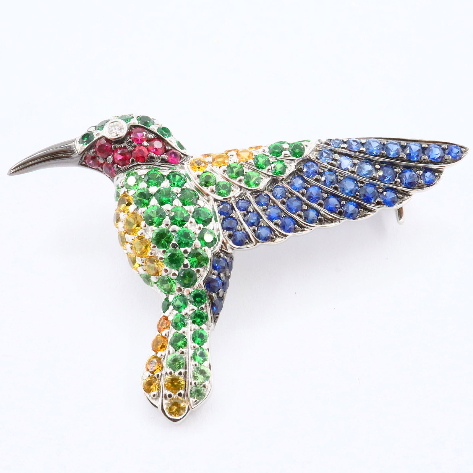 18k Gold Hummingbird Pin (1 of 2)