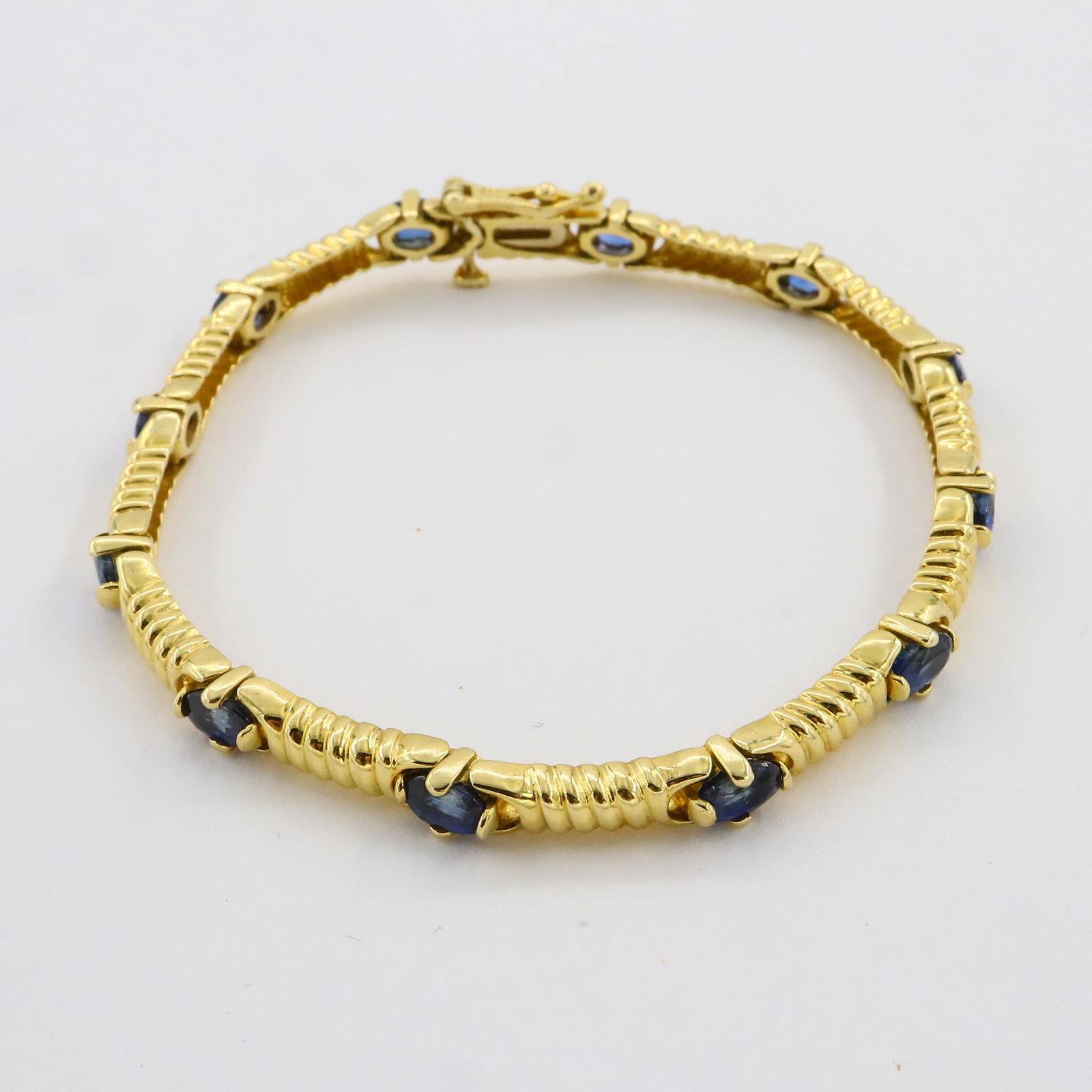 14k Gold and Amethyst Tennis Bracelet (1 of 4)