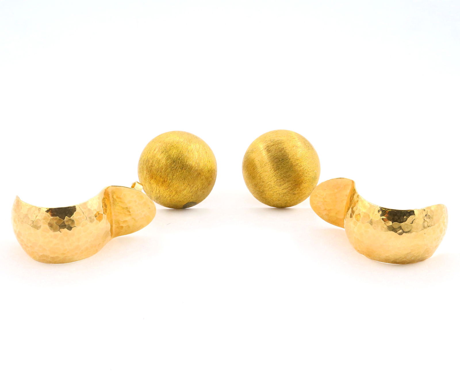 2 Pairs 14k Gold Earrings (1 of 1)