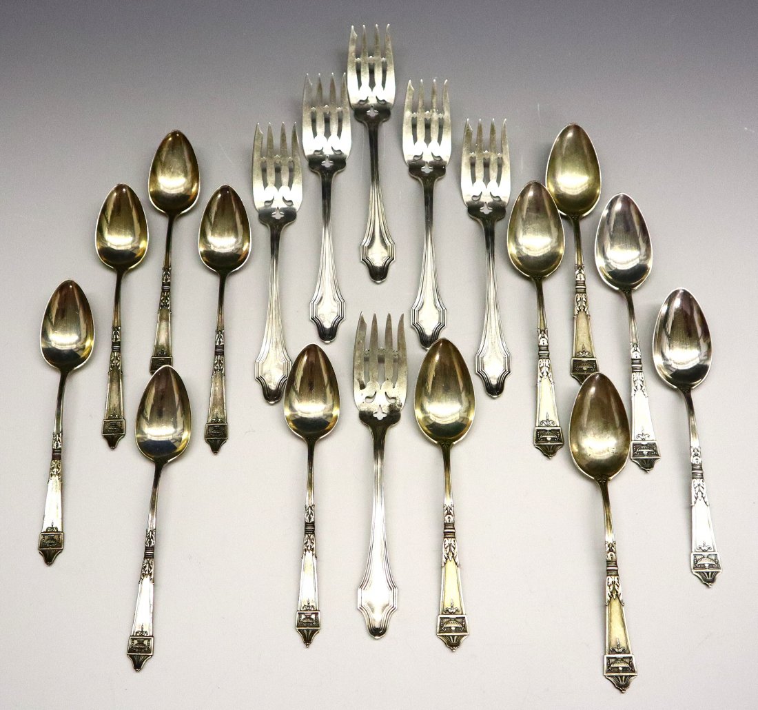18 pcs Sterling Silver Spoons & Forks (1 of 2)