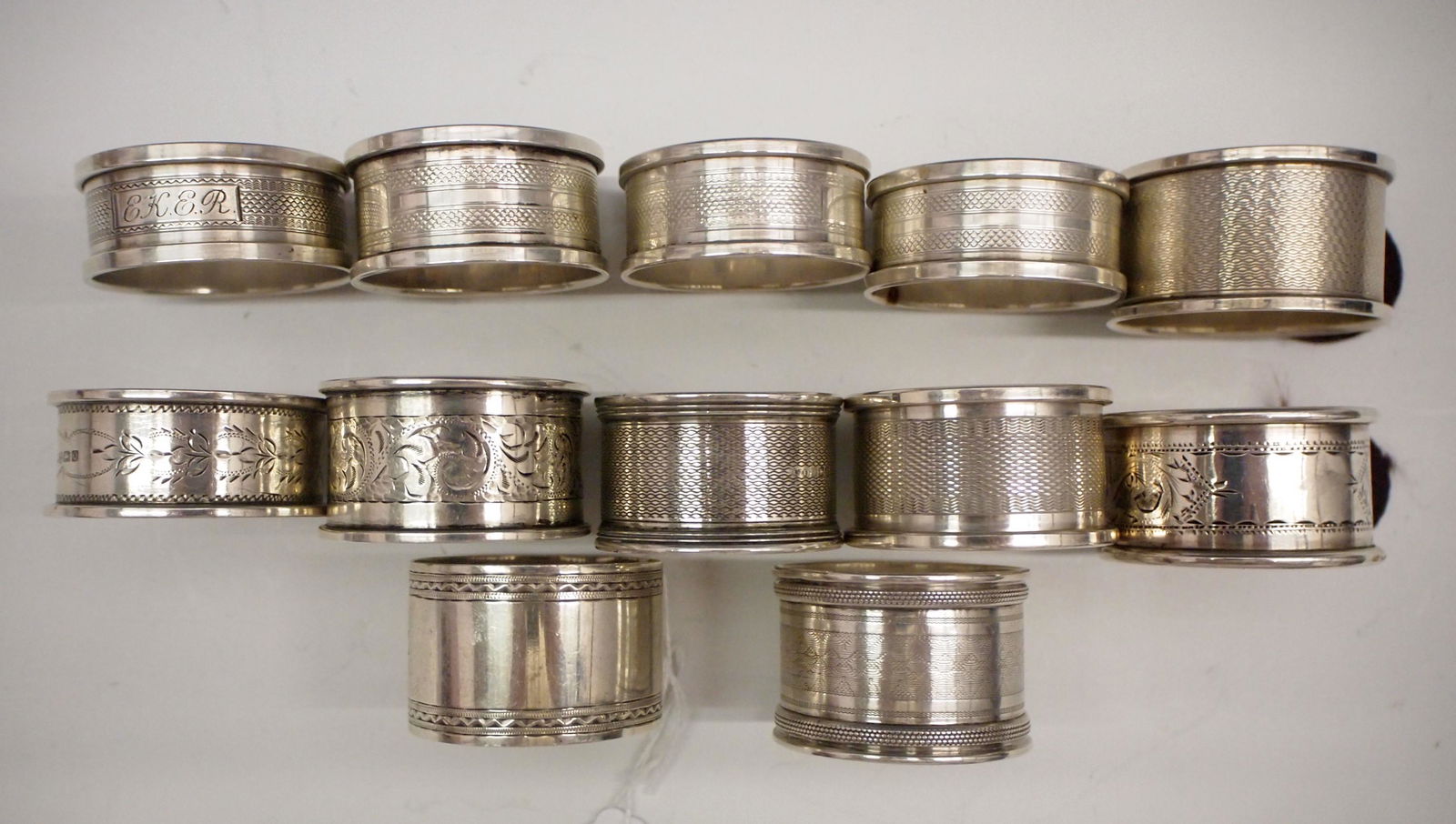 12 Sterling Silver Napkin Rings (1 of 1)