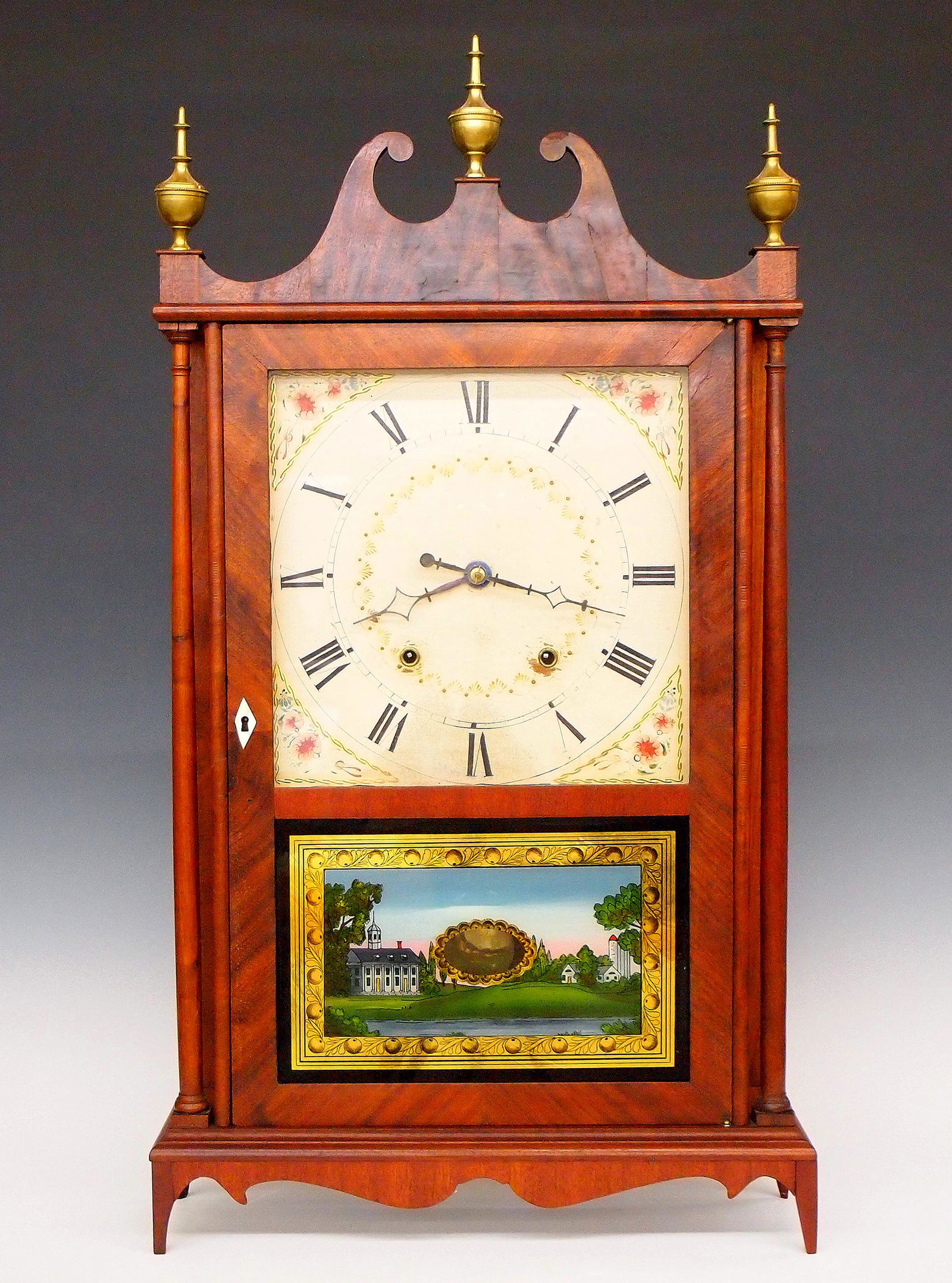 Pillar & Scroll Shelf Clock (1 of 4)