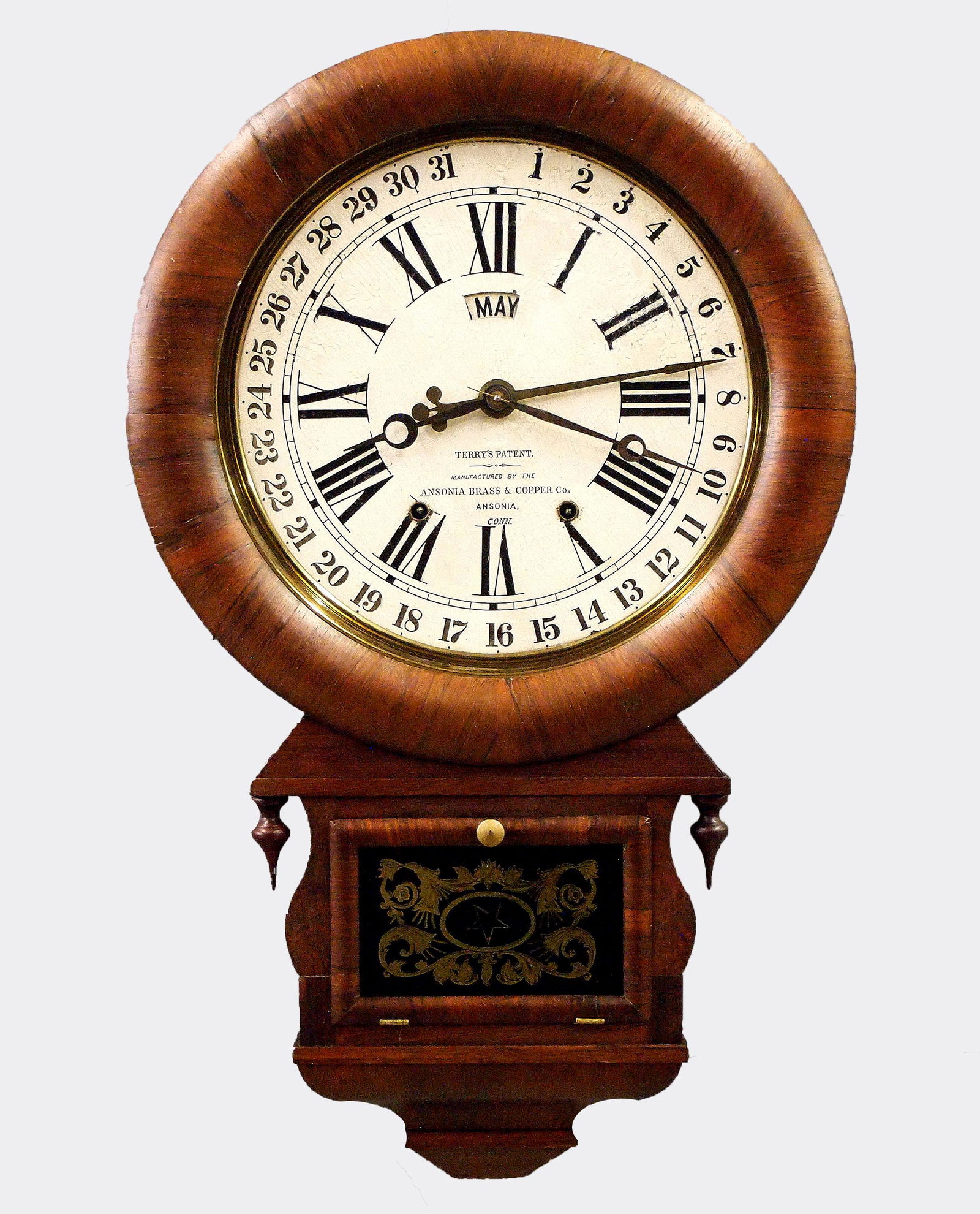 Ansonia Drop Extra Calendar Wall Clock (1 of 5)