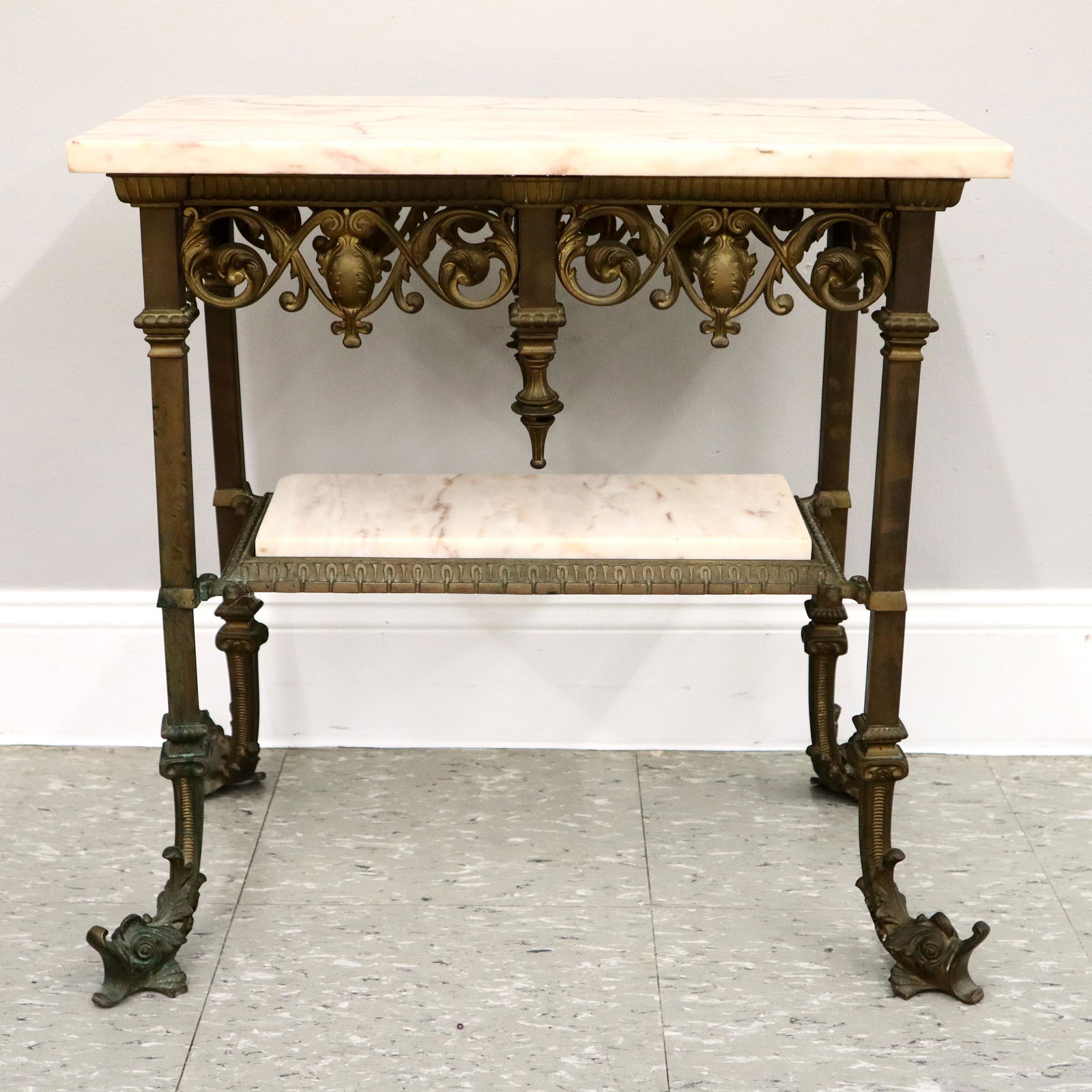 Bronze & Marble Side Table (1 of 4)