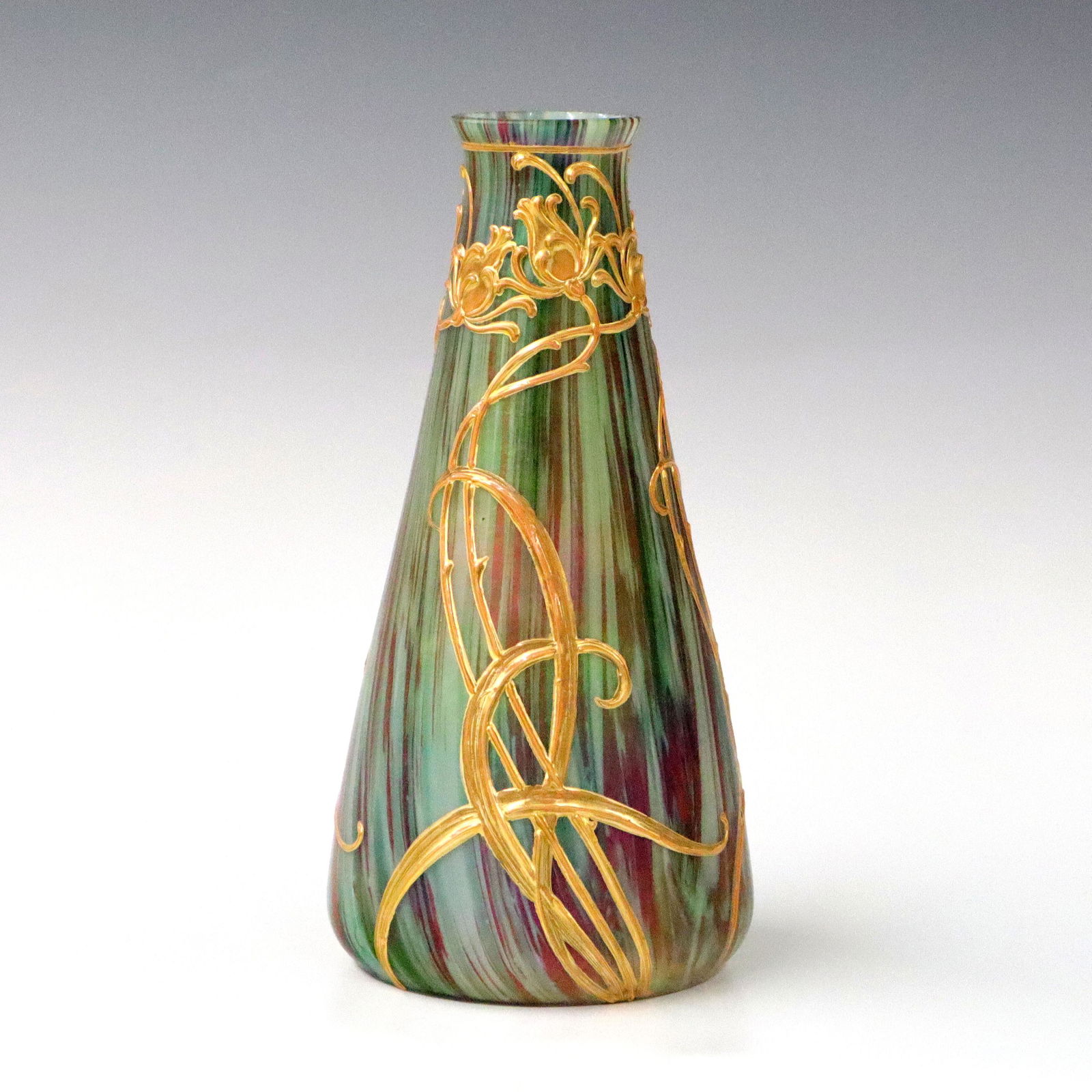 Harrach Jaspis Art Glass Vase (1 of 3)