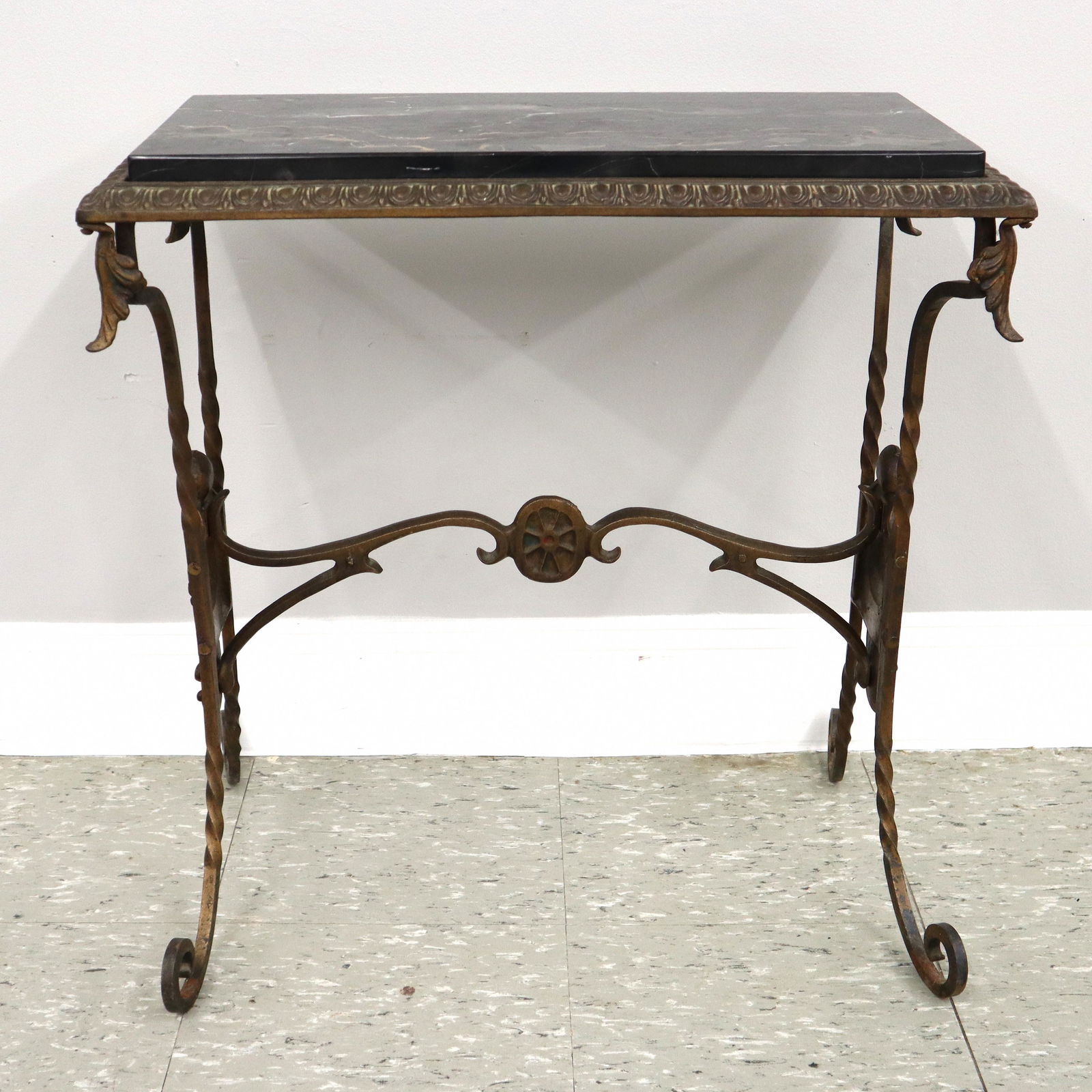 Iron & Marble Side Table (1 of 1)