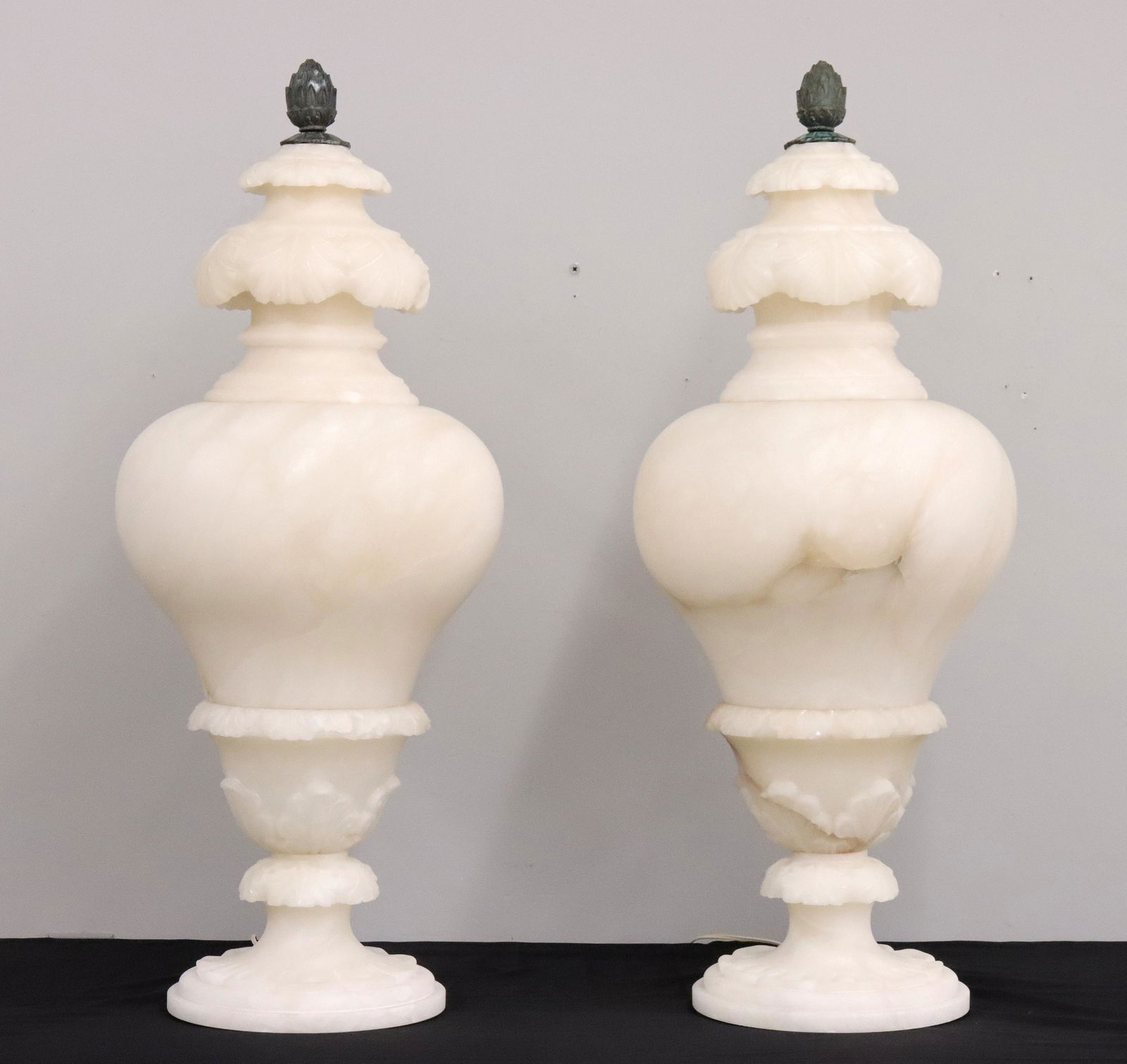 Pr Italian Alabaster Lamps (1 of 10)