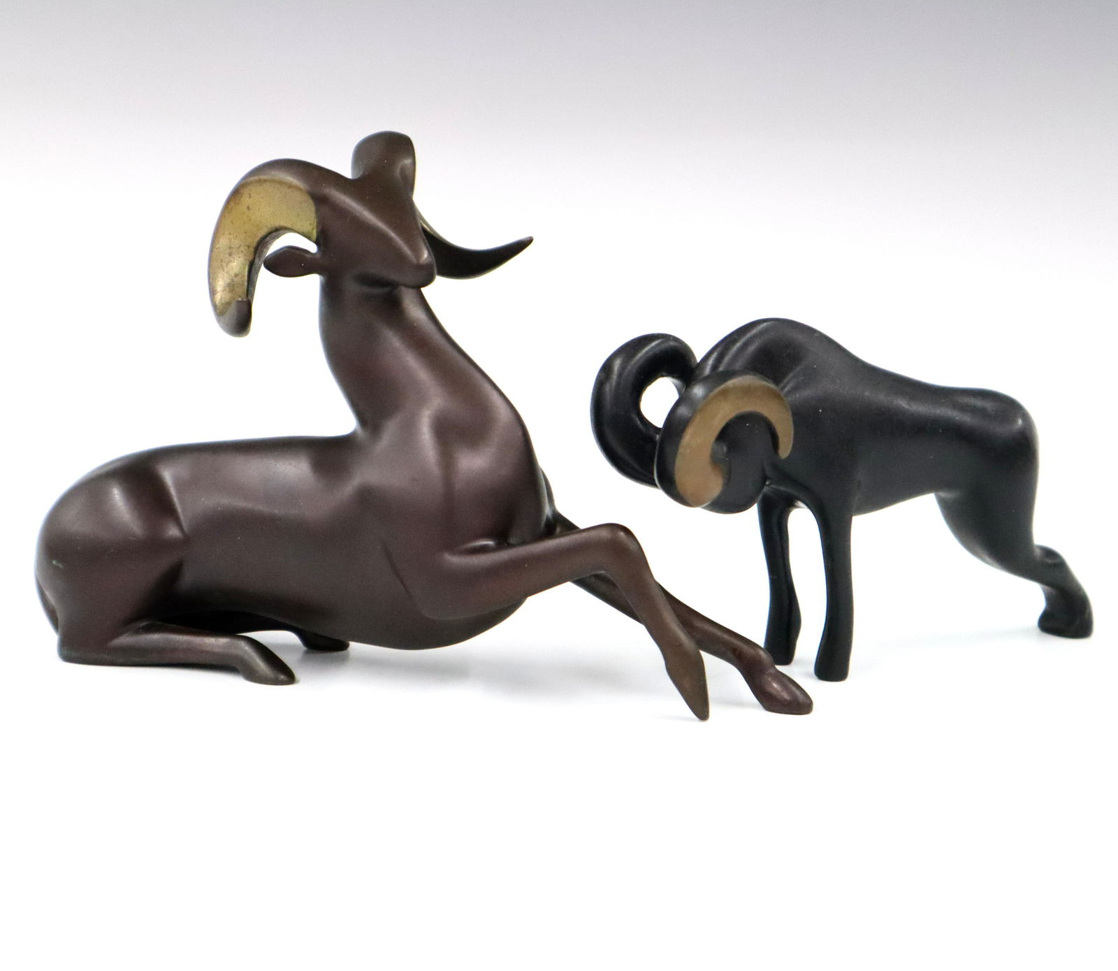 2 L. Vanderveen Bronze Ram Sculptures (1 of 5)