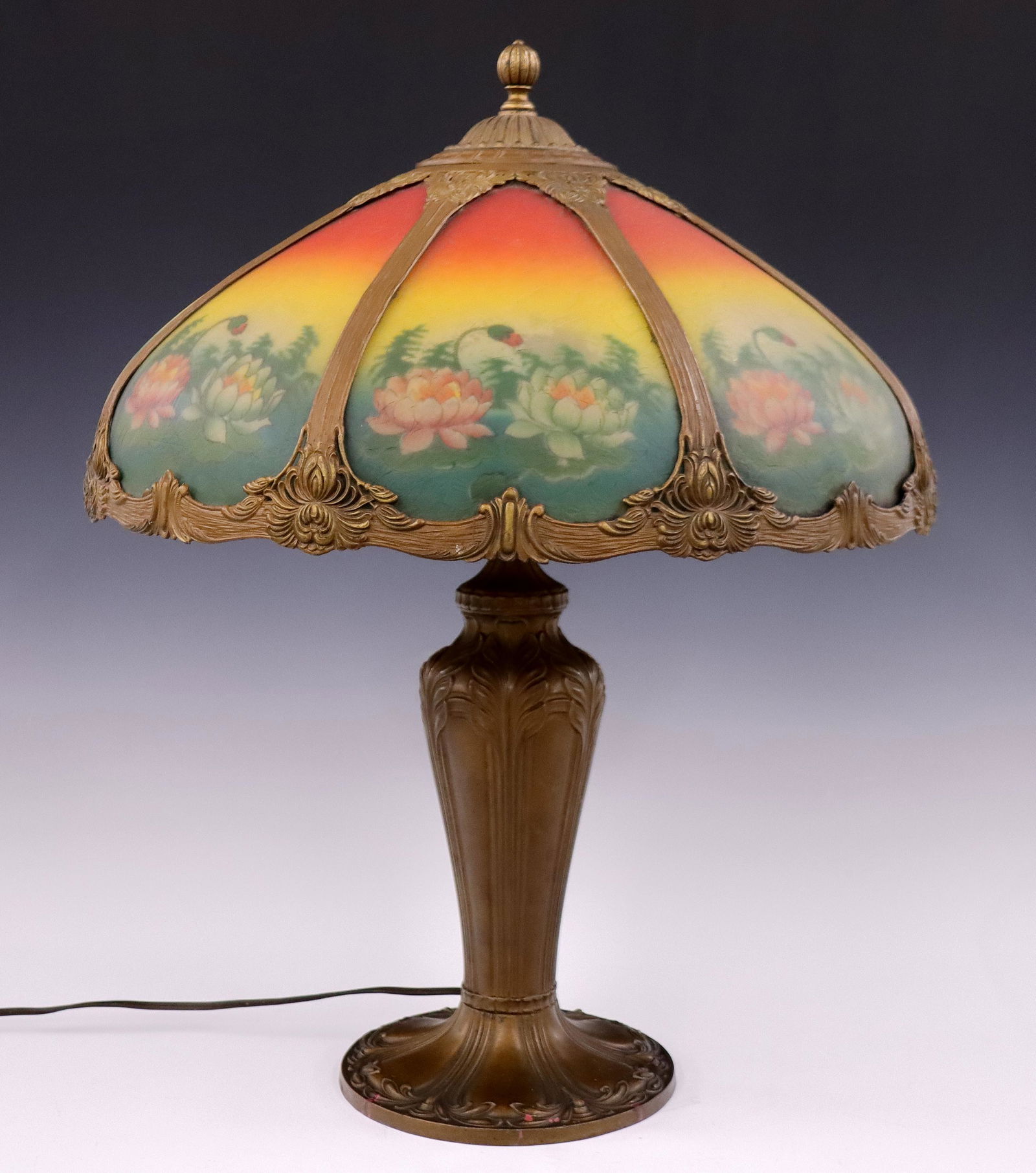 Reverse Painted Table Lamp (1 of 6)