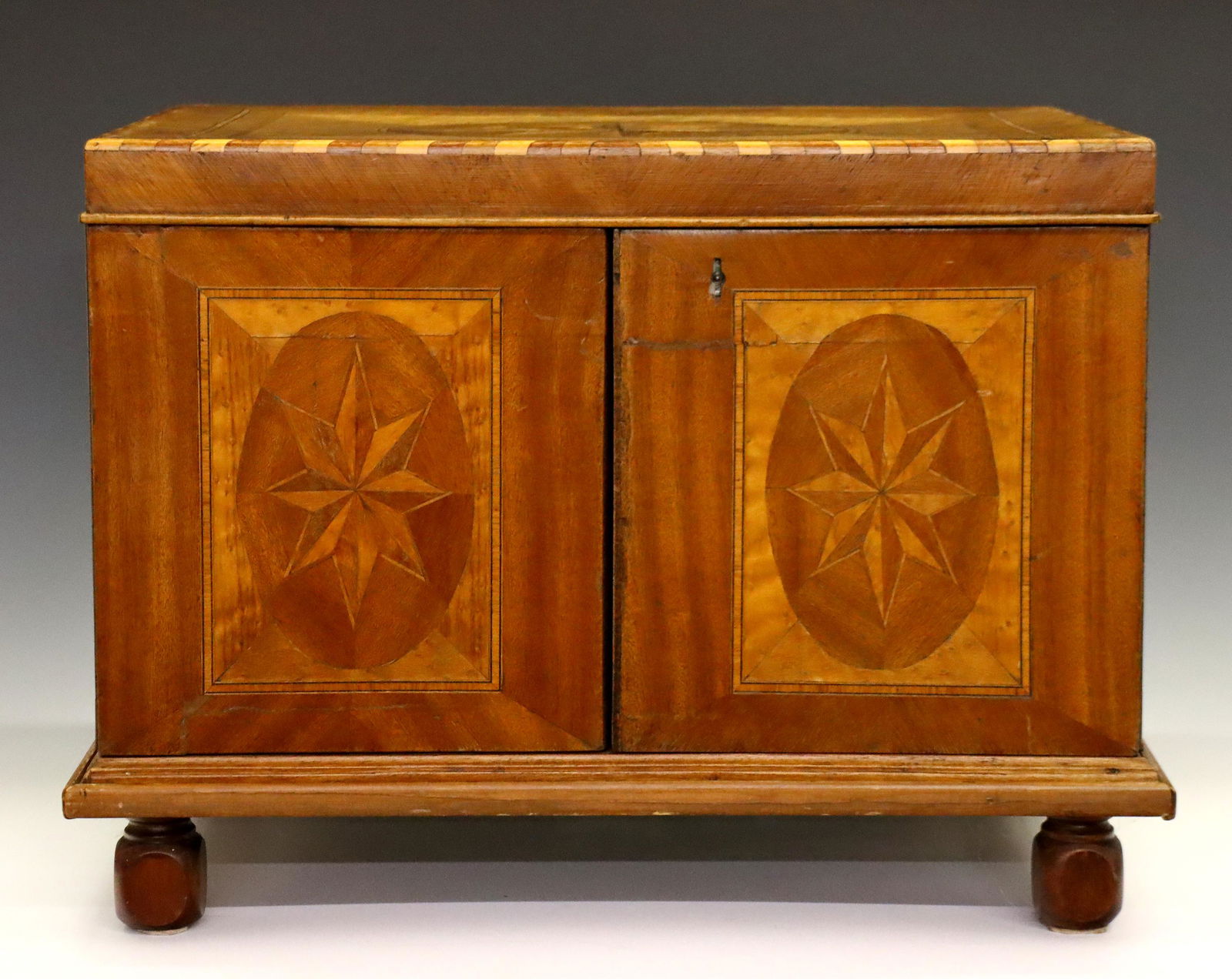 Inlaid Parquetry Silver Chest (1 of 3)