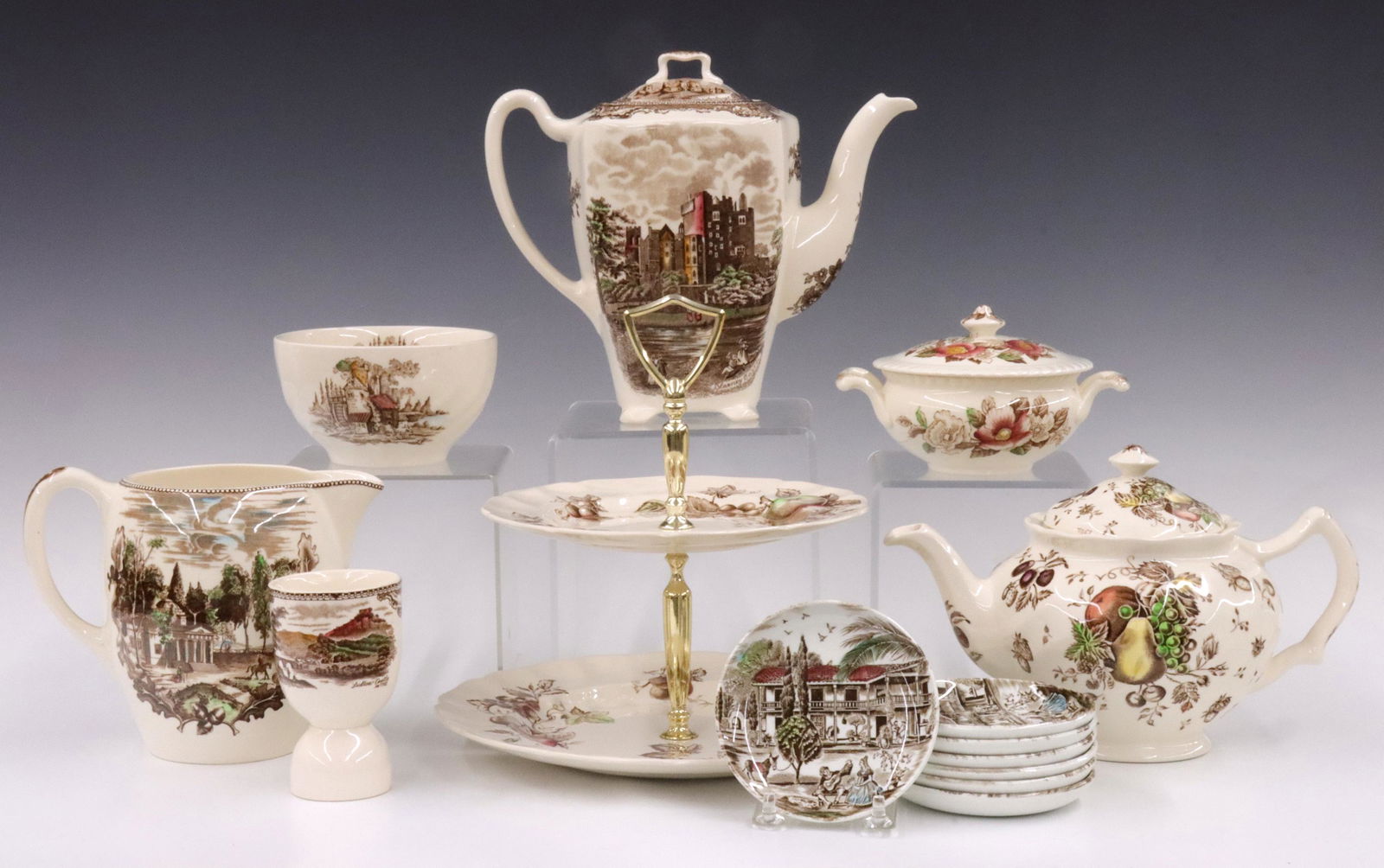 14 pcs Brown Johnson Bros. Transferware (1 of 1)