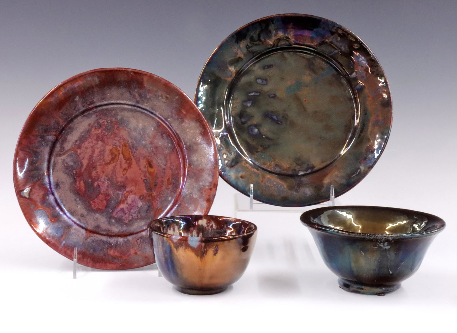 4 pcs Ira & Ella Peters Pewabic Pottery (1 of 1)