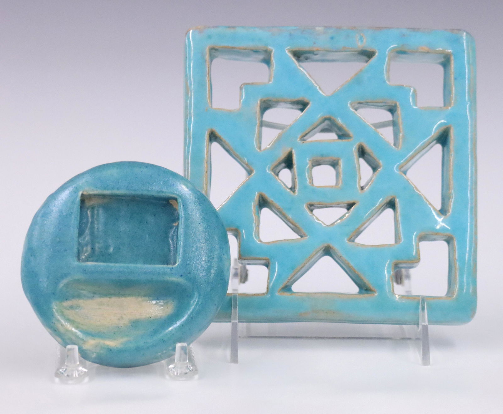 2 pcs Pewabic Pottery (1 of 2)