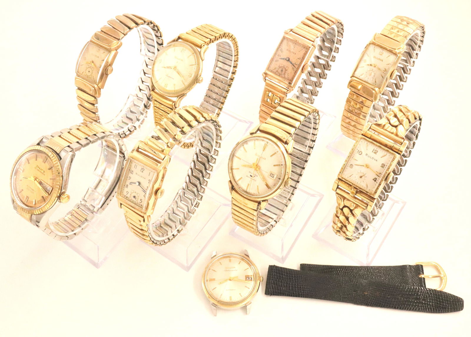 9 Bulova Gentlemen's Wrist Watches (1 of 1)