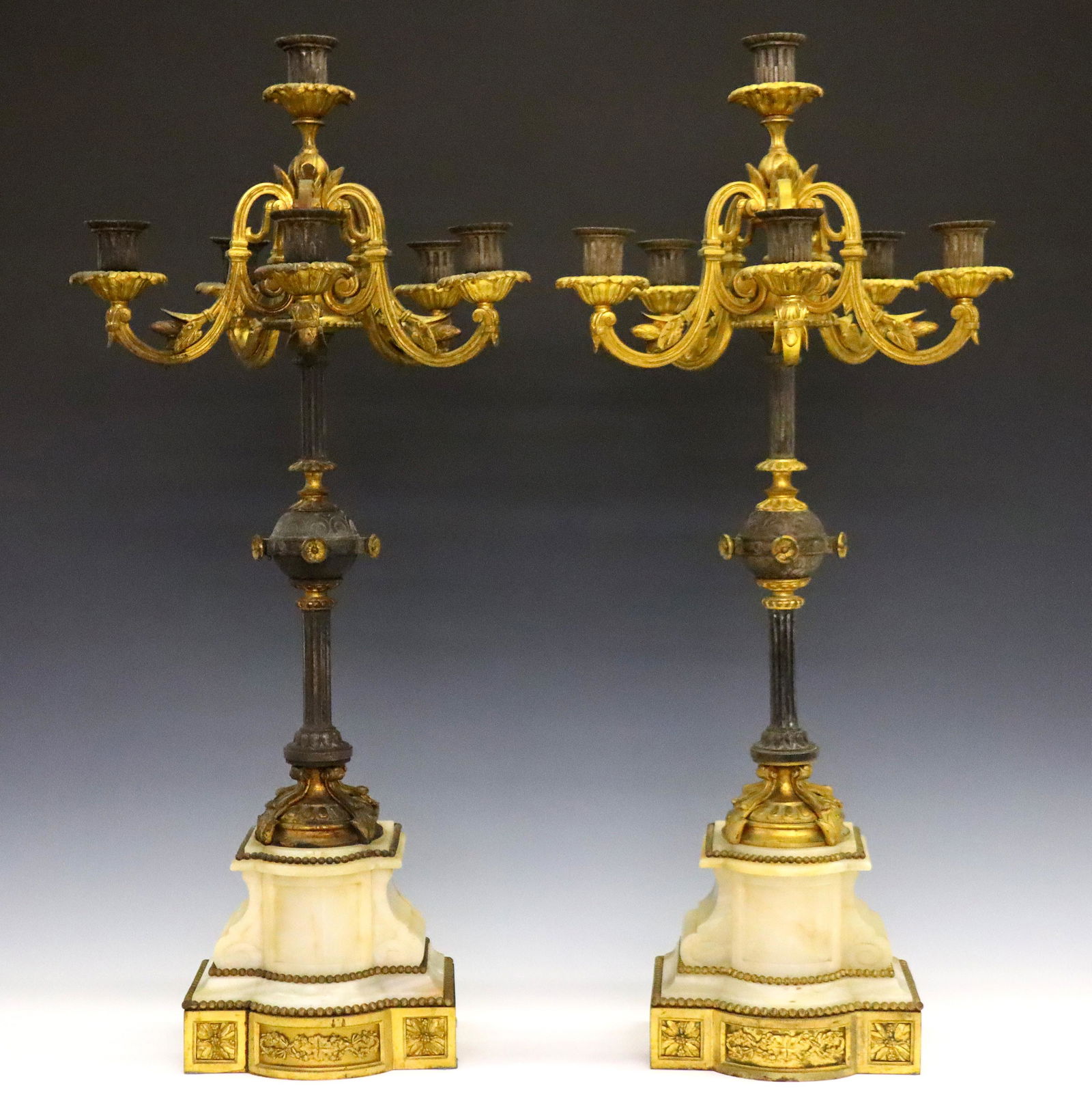 French Bronze & Onyx Candelabra (1 of 4)