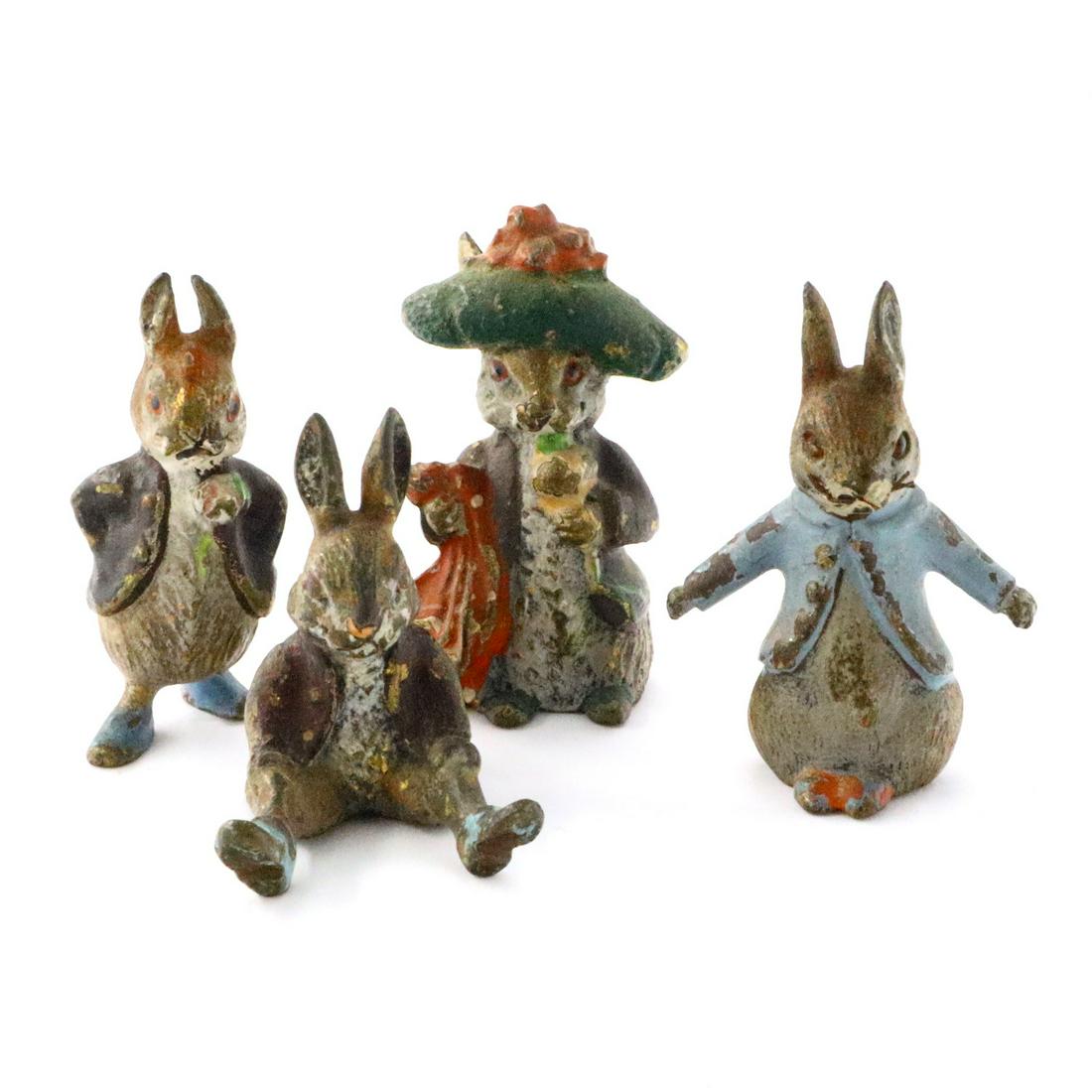 4 Beatrix Potter Austrian Bronze Miniatures (1 of 2)