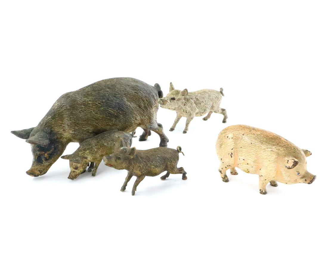 4 Austrian Bronze Pigs (1 of 1)