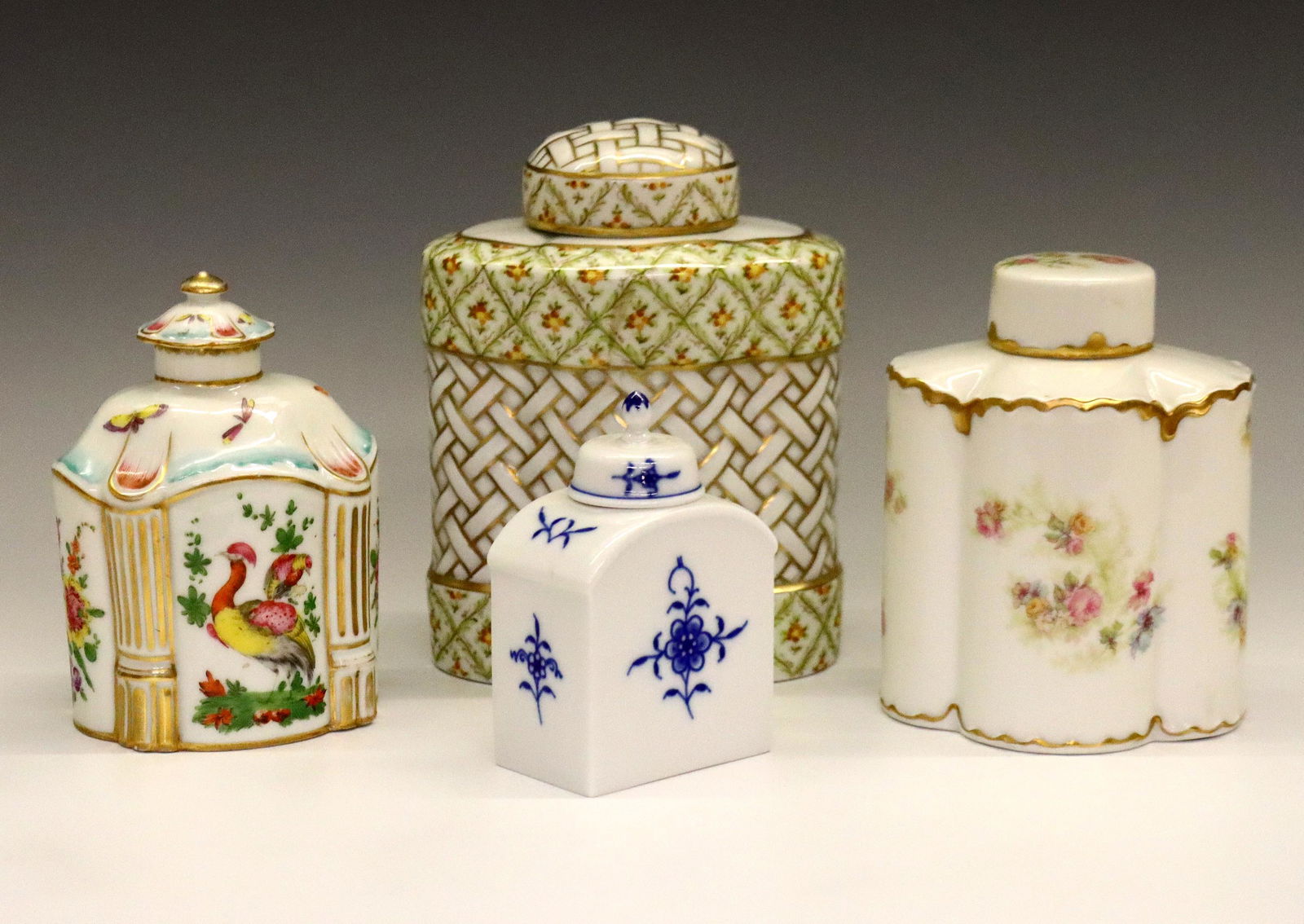 4 Porcelain Tea Caddies (1 of 1)