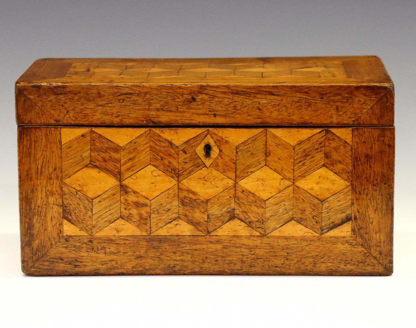British Mahogany Tea Caddy (1 of 4)