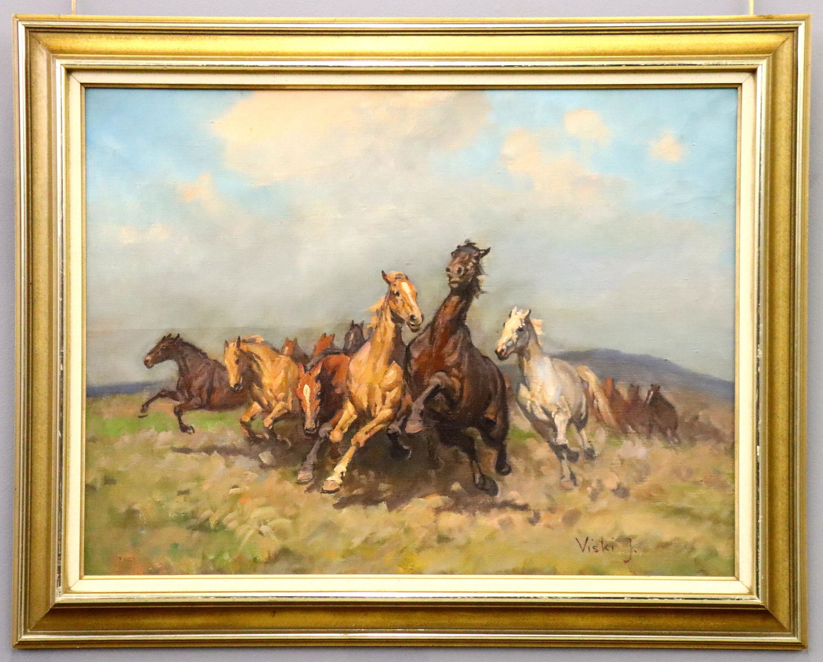 J. Viski Landscape with Horses (1 of 5)