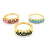 3 14k Gold Gemstone Rings