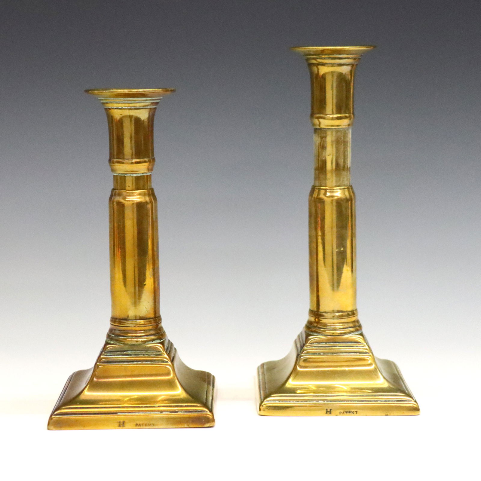 Pr Harrison Telescopic Brass Candlesticks (1 of 3)