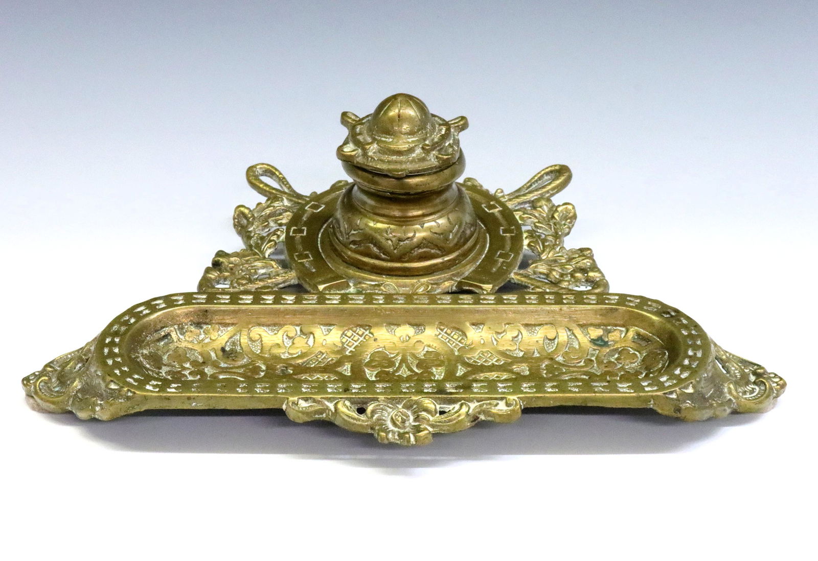 Equestrian Brass Inkstand (1 of 3)