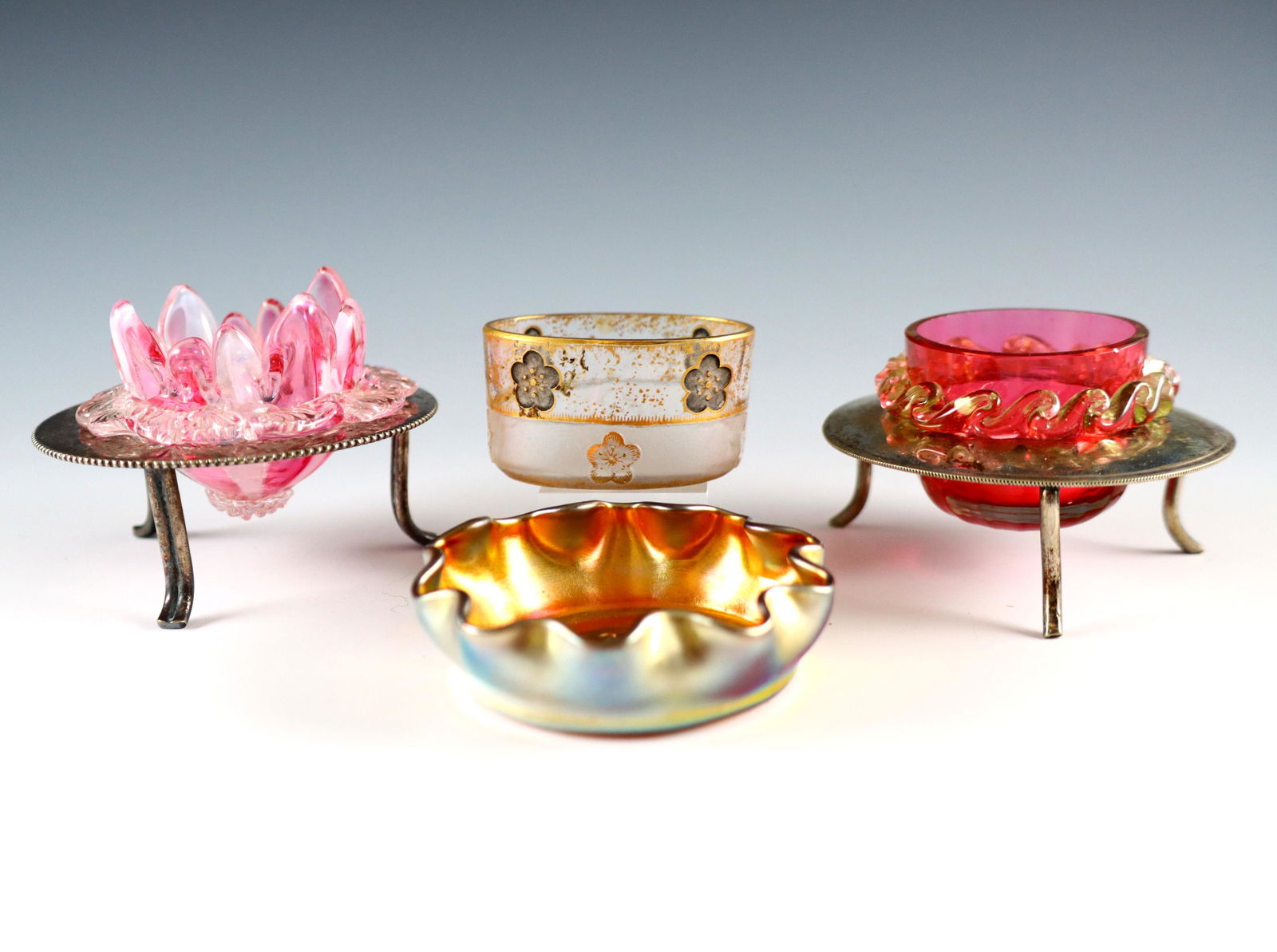 Art Glass Salts Including Daum & Tiffany (1 of 2)