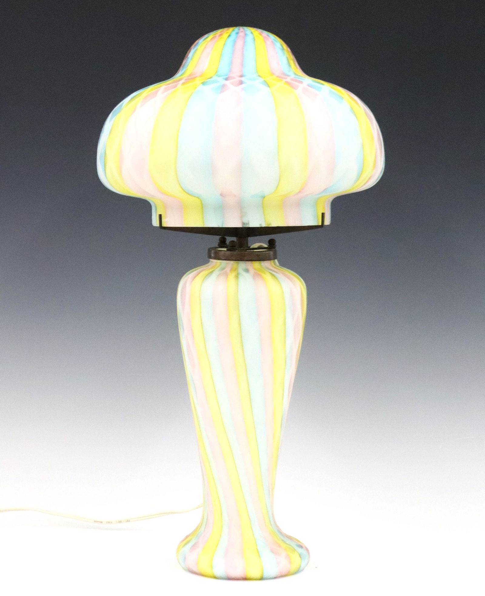 Italian Rainbow MOP Diamond Quilted Lamp (1 of 2)