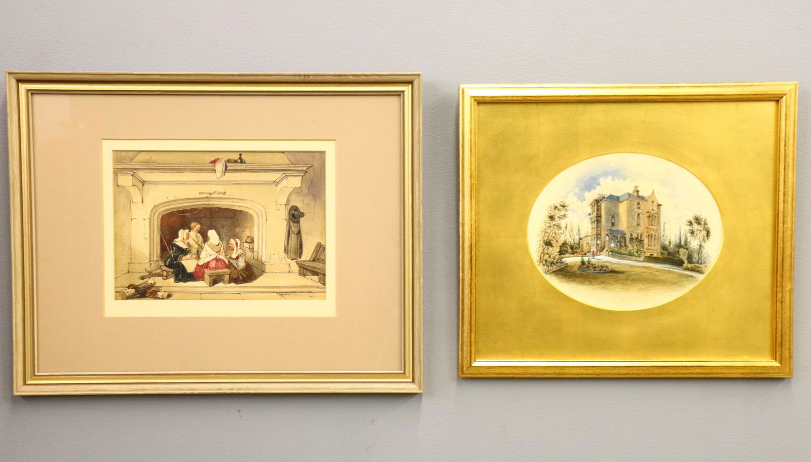 2 Watercolor Genre Scenes (1 of 3)