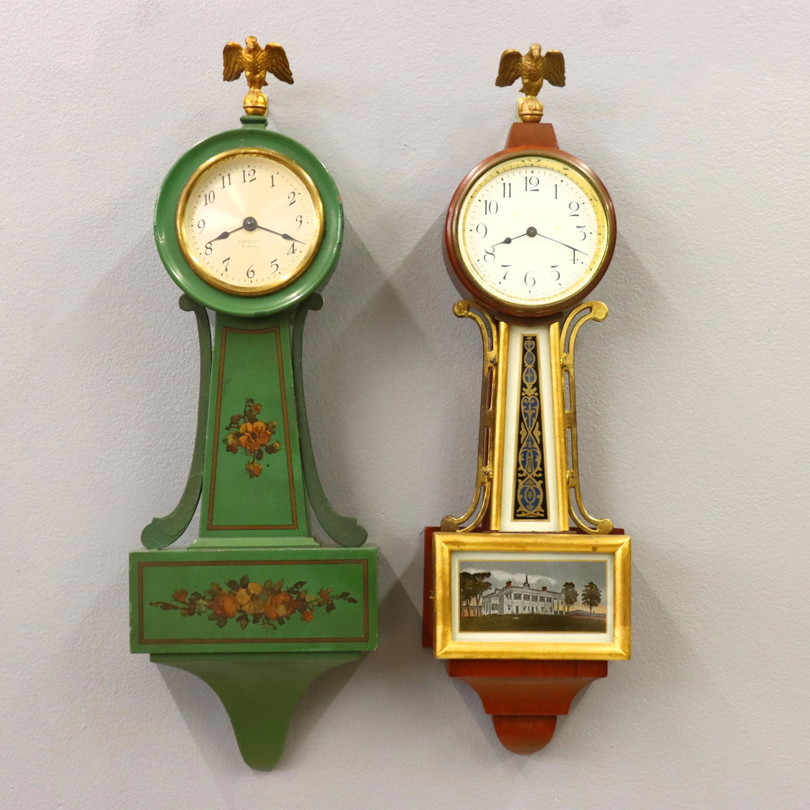 2 Mini Banjo Clocks Feb 26, 2022 Schmidt's Antiques Inc. Since 1911